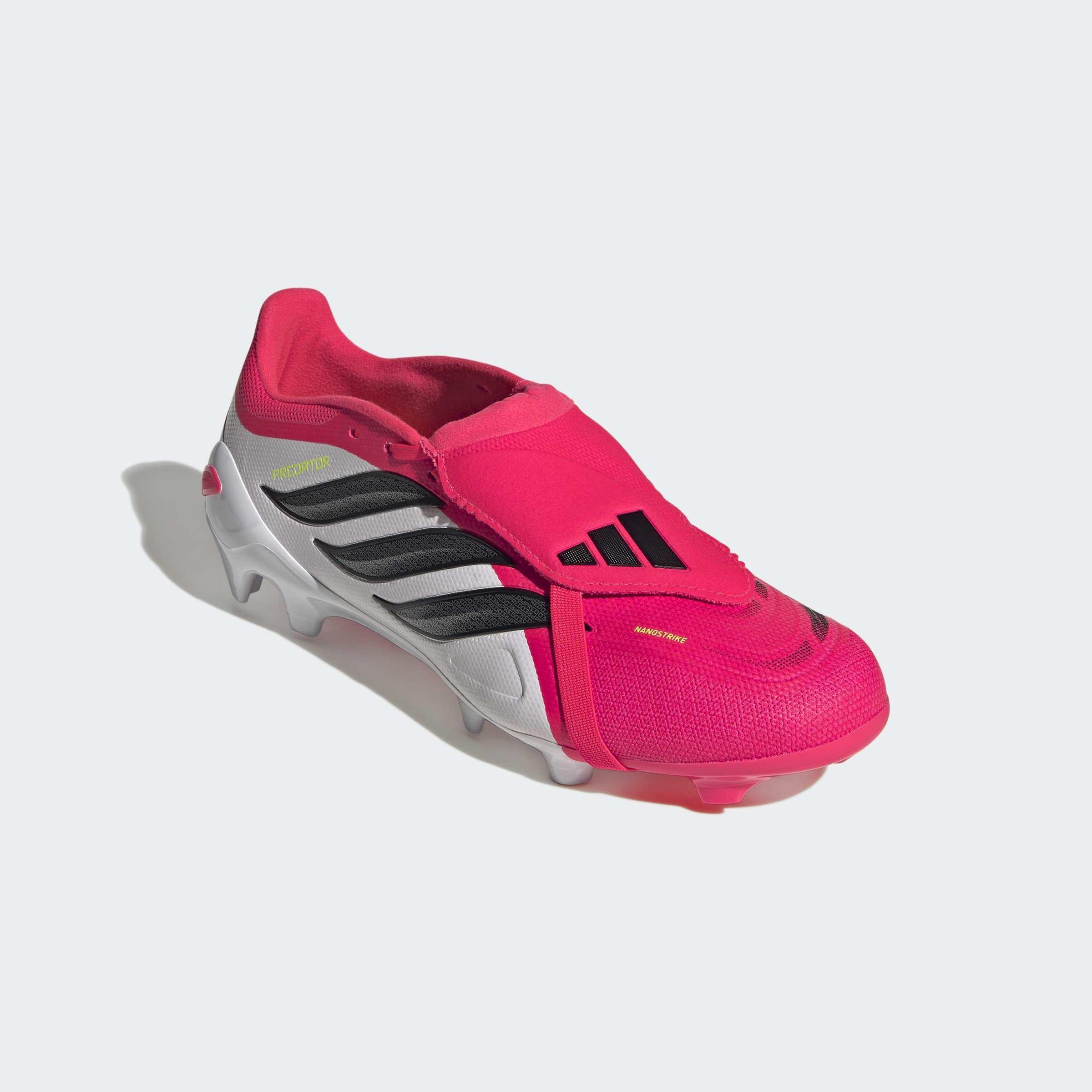 Unisex PREDATOR LEAGUE Fold-Over Tongue Firm Ground Football Boots, Red, A701_ONE, large image number 2