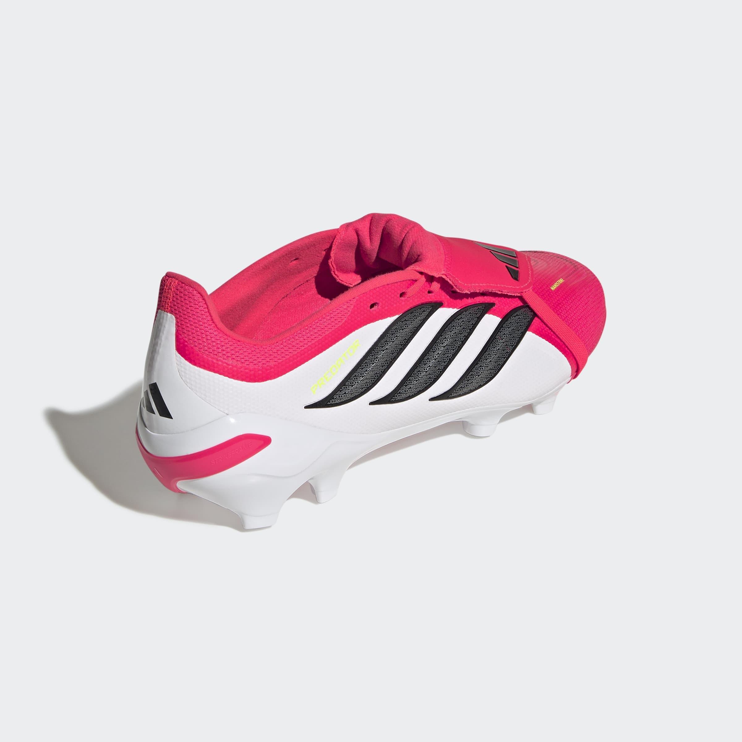 Unisex PREDATOR LEAGUE Fold-Over Tongue Firm Ground Football Boots, Red, A701_ONE, large image number 3