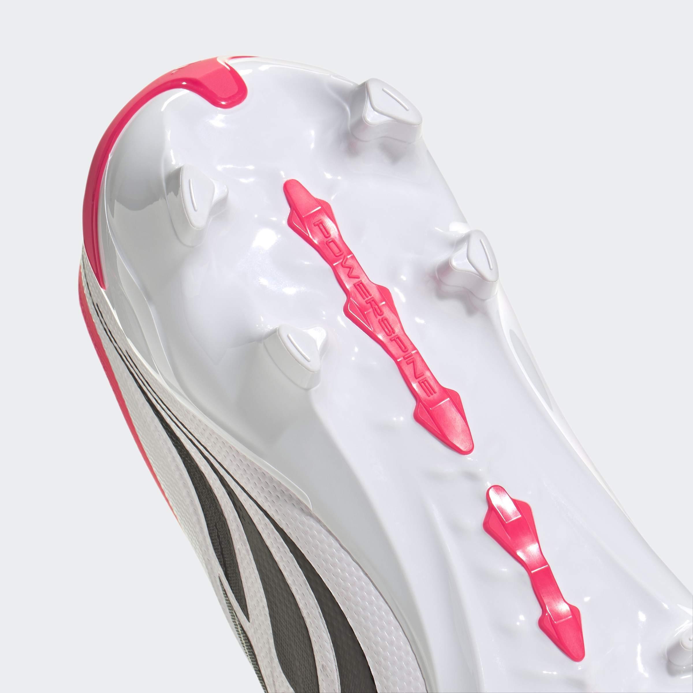 Unisex PREDATOR LEAGUE Fold-Over Tongue Firm Ground Football Boots, Red, A701_ONE, large image number 4