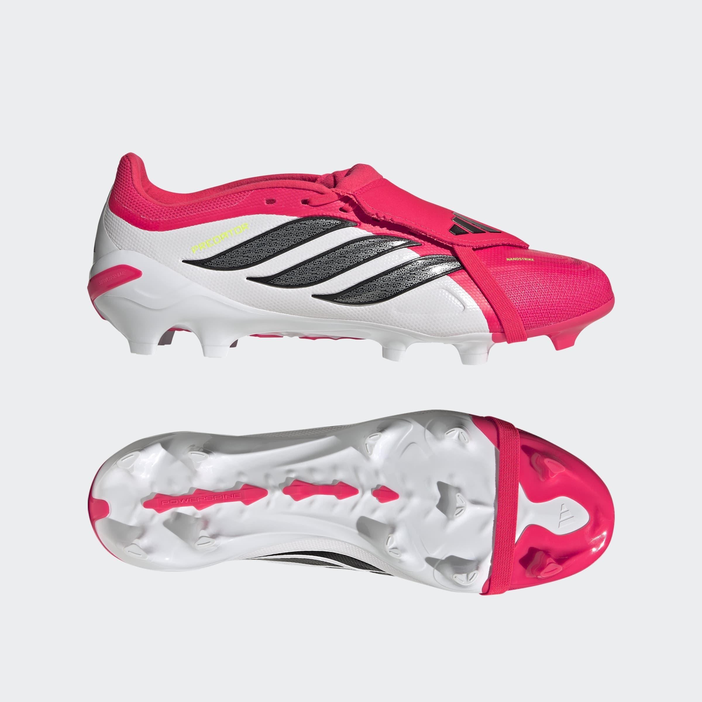 Unisex PREDATOR LEAGUE Fold-Over Tongue Firm Ground Football Boots, Red, A701_ONE, large image number 7