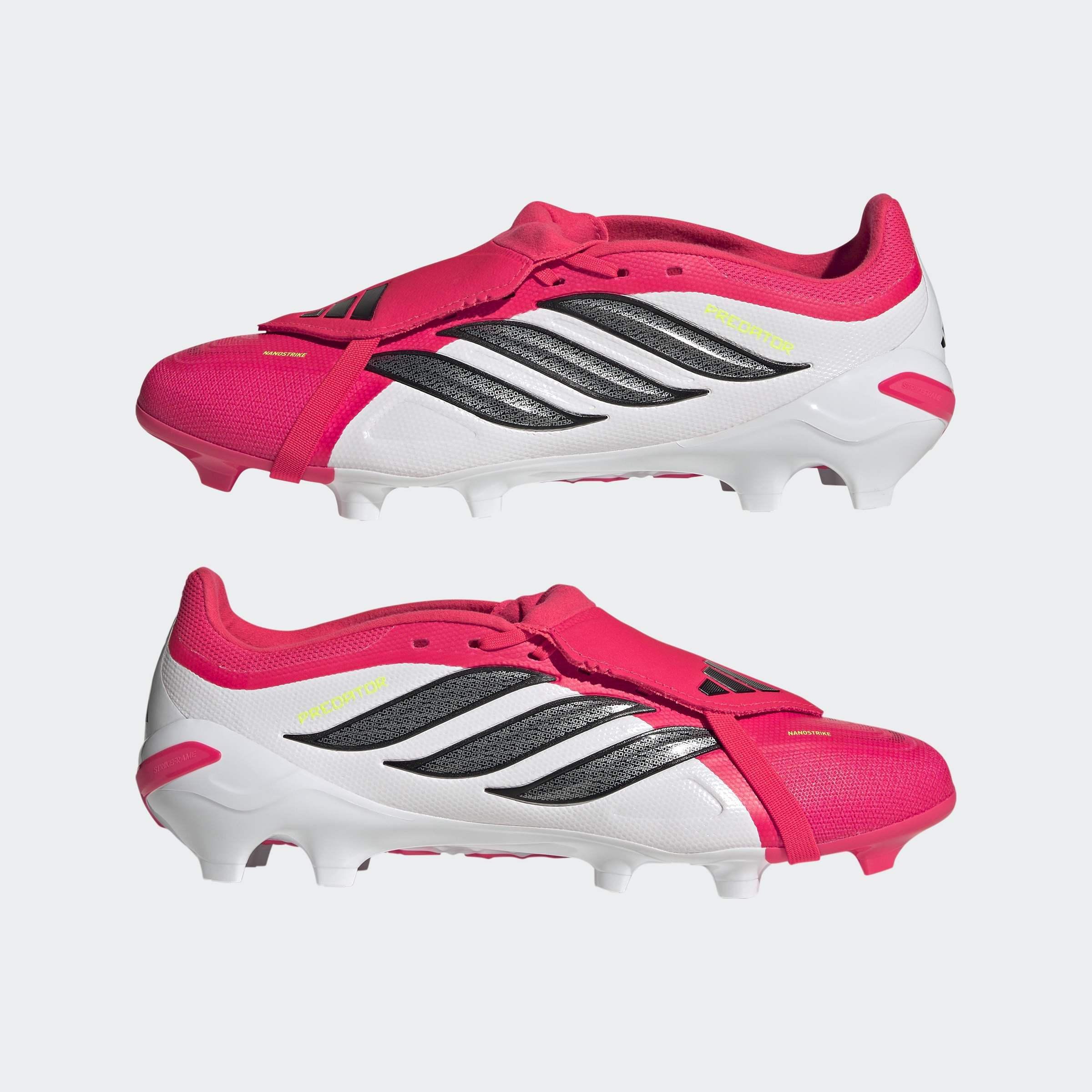 Unisex PREDATOR LEAGUE Fold-Over Tongue Firm Ground Football Boots, Red, A701_ONE, large image number 8