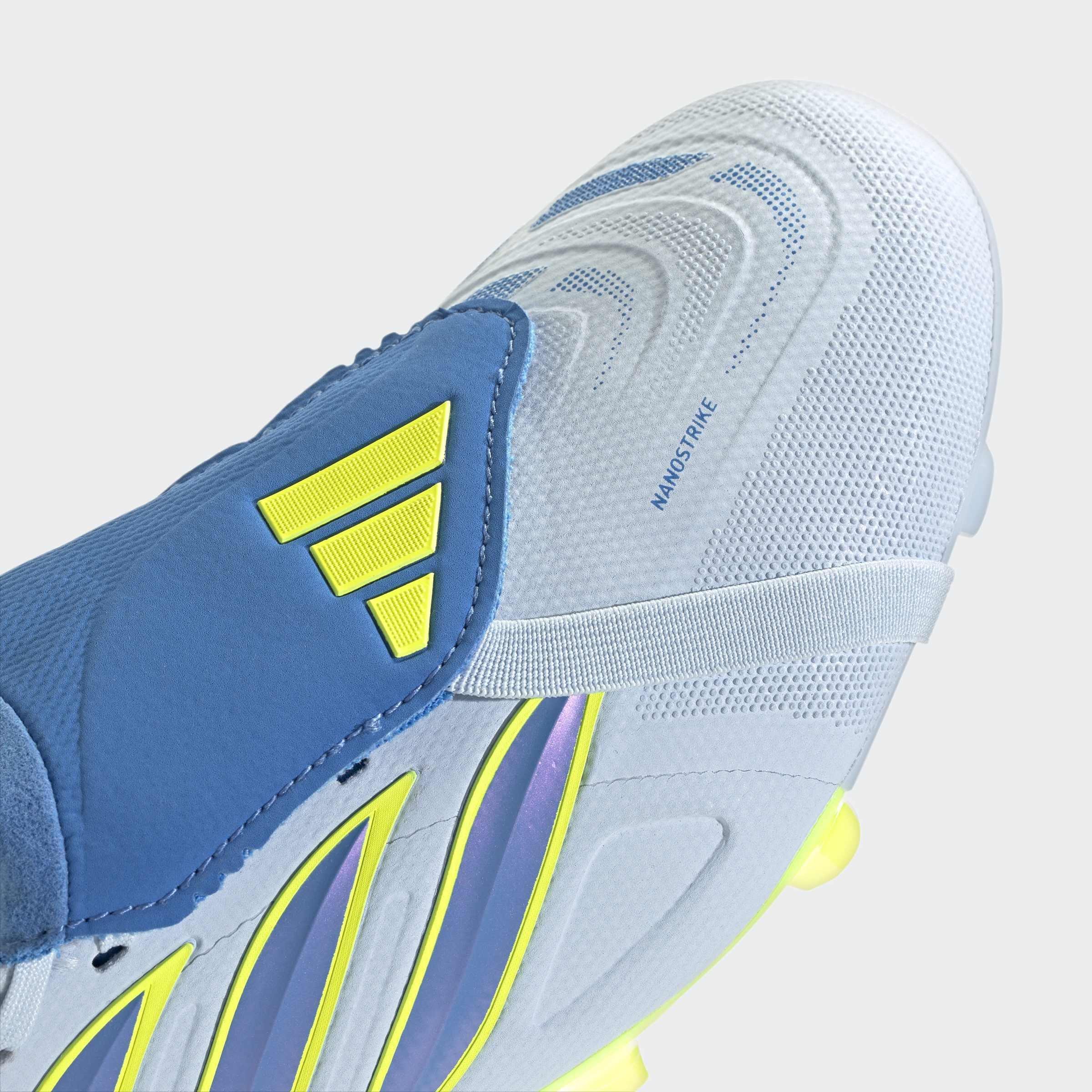 Unisex Predator League Fold-Over Tongue Firm Ground Football Boots, Blue, A701_ONE, large image number 4