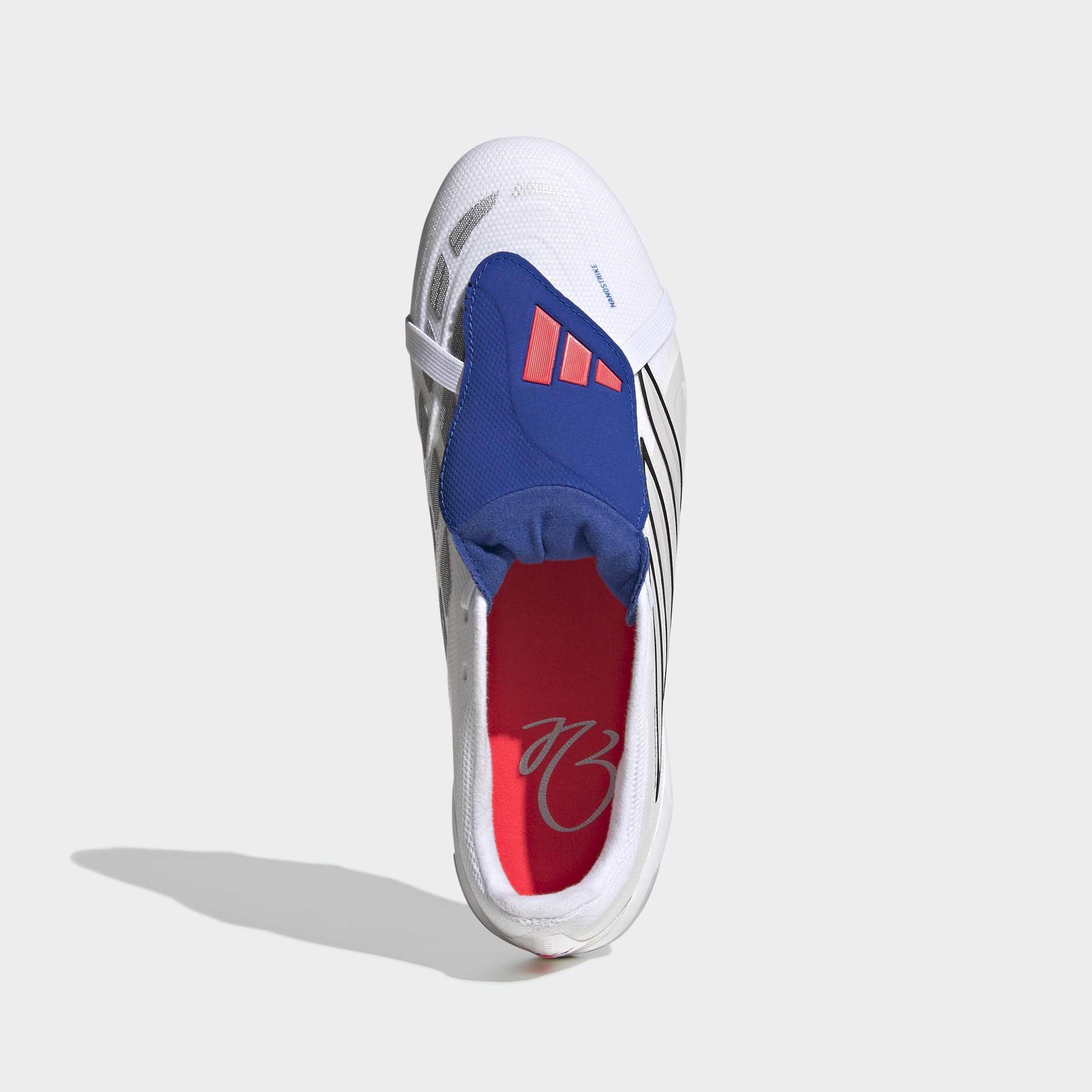 Unisex Predator League Fold-Over Tongue Firm Ground Football Boots, White