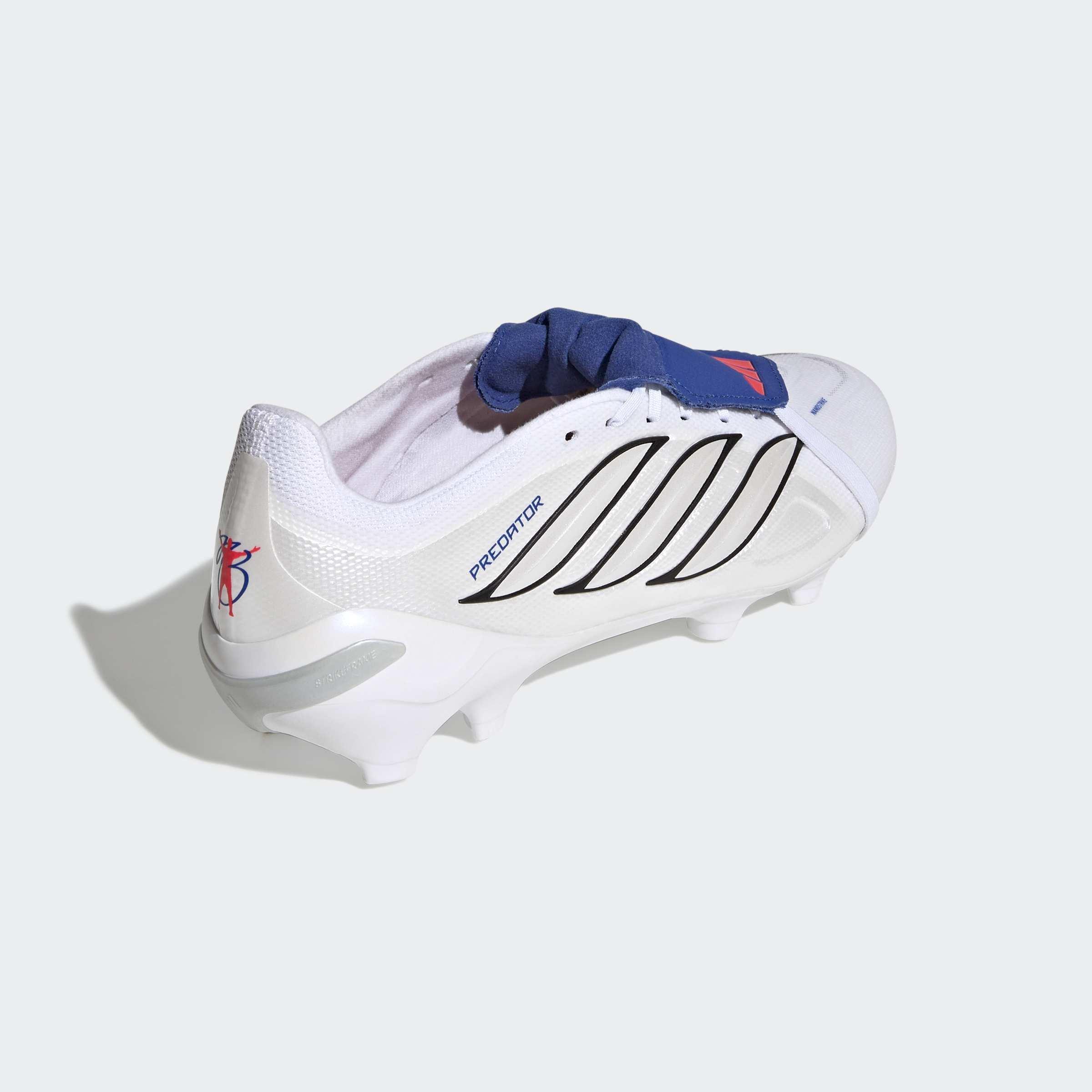 Unisex Predator League Fold-Over Tongue Firm Ground Football Boots, White, A701_ONE, large image number 3