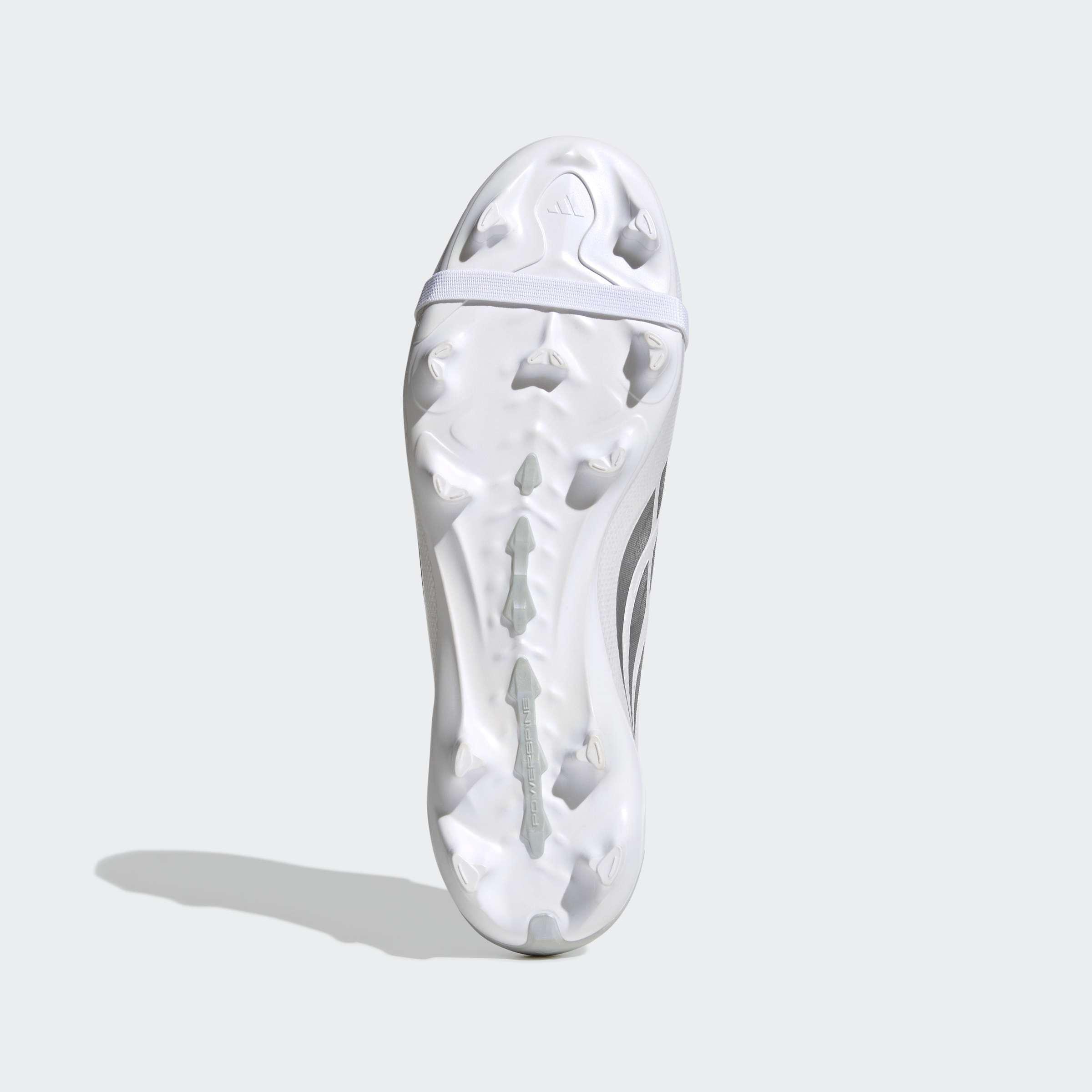 Unisex Predator League Fold-Over Tongue Firm Ground Football Boots, White, A701_ONE, large image number 6