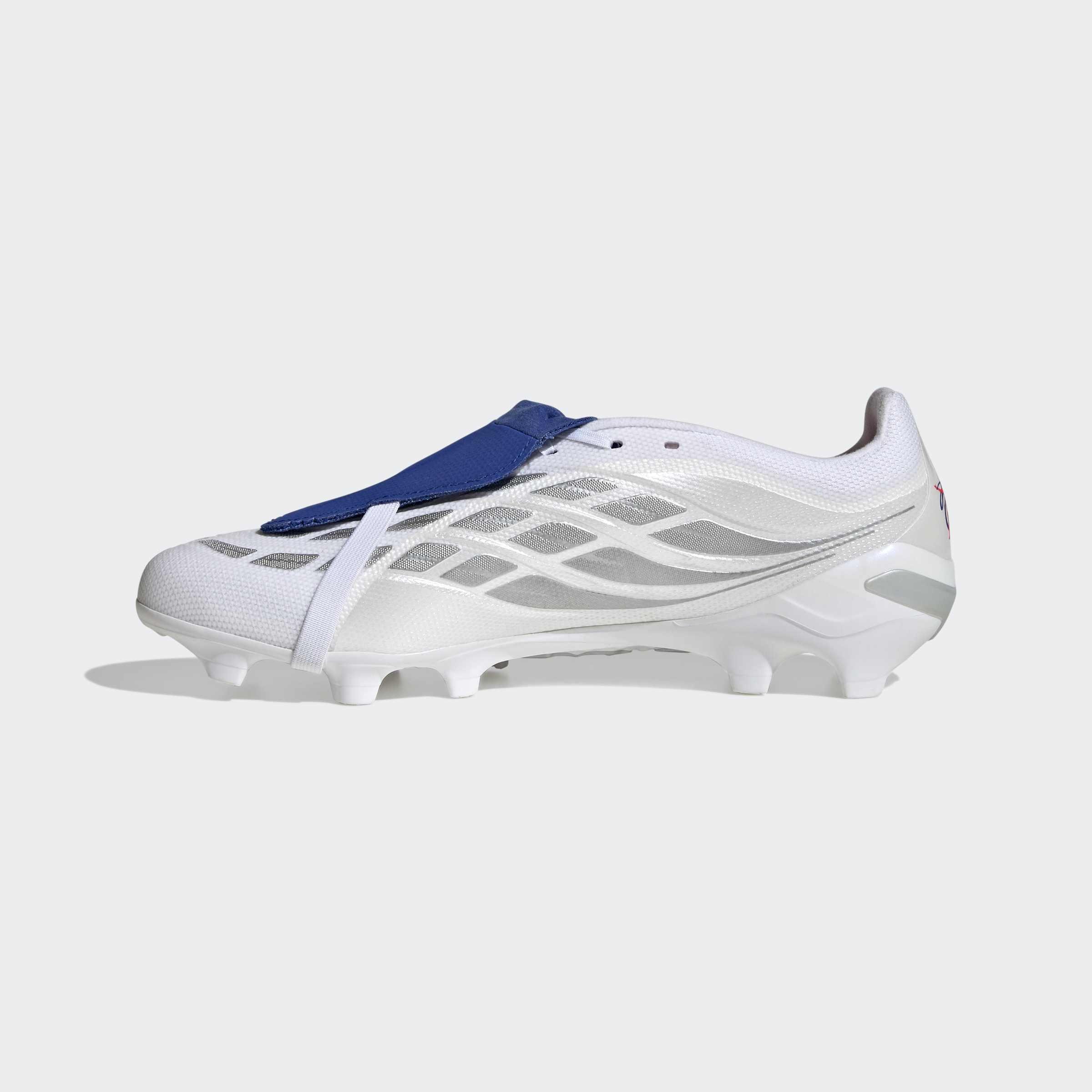 Unisex Predator League Fold-Over Tongue Firm Ground Football Boots, White, A701_ONE, large image number 7
