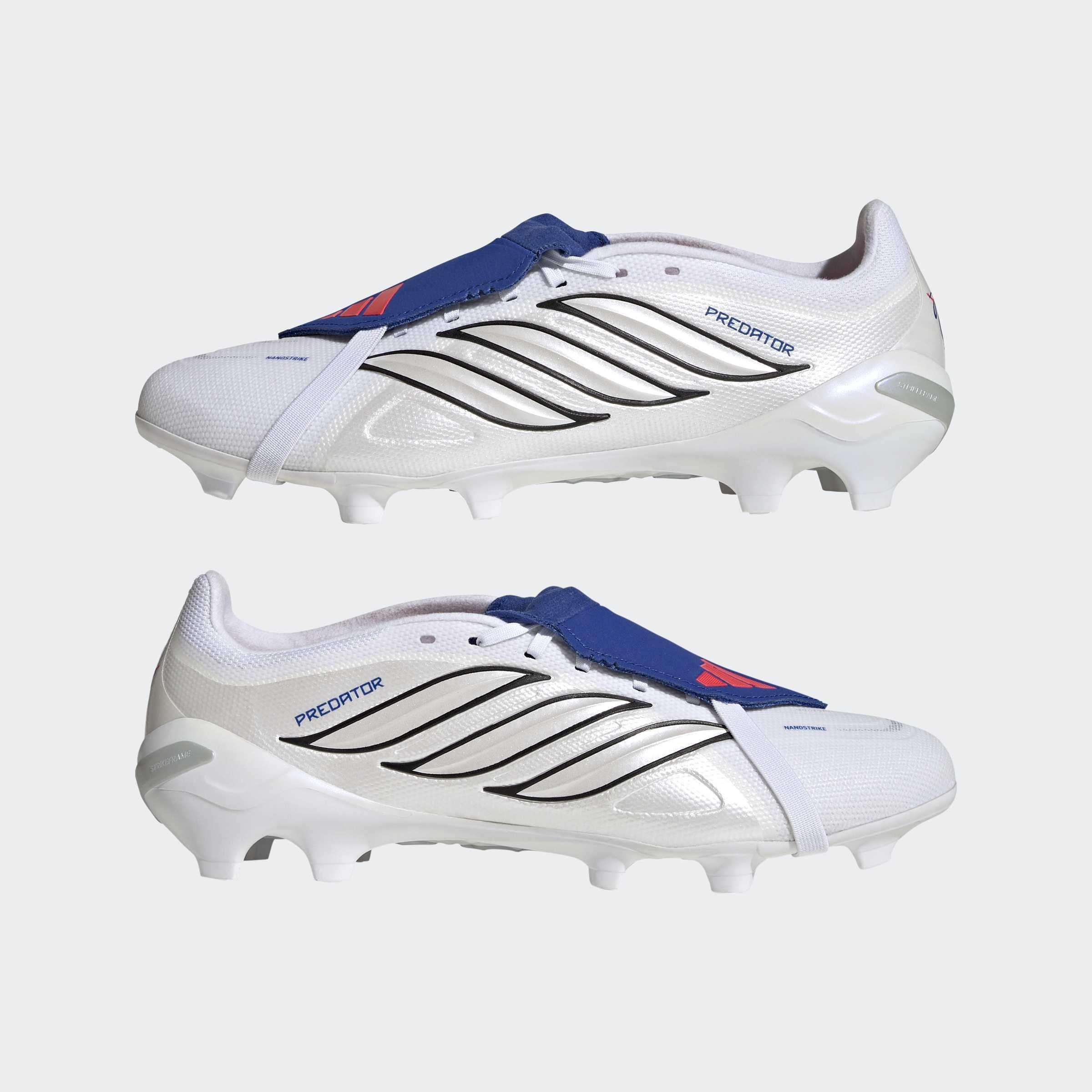 Unisex Predator League Fold-Over Tongue Firm Ground Football Boots, White, A701_ONE, large image number 8