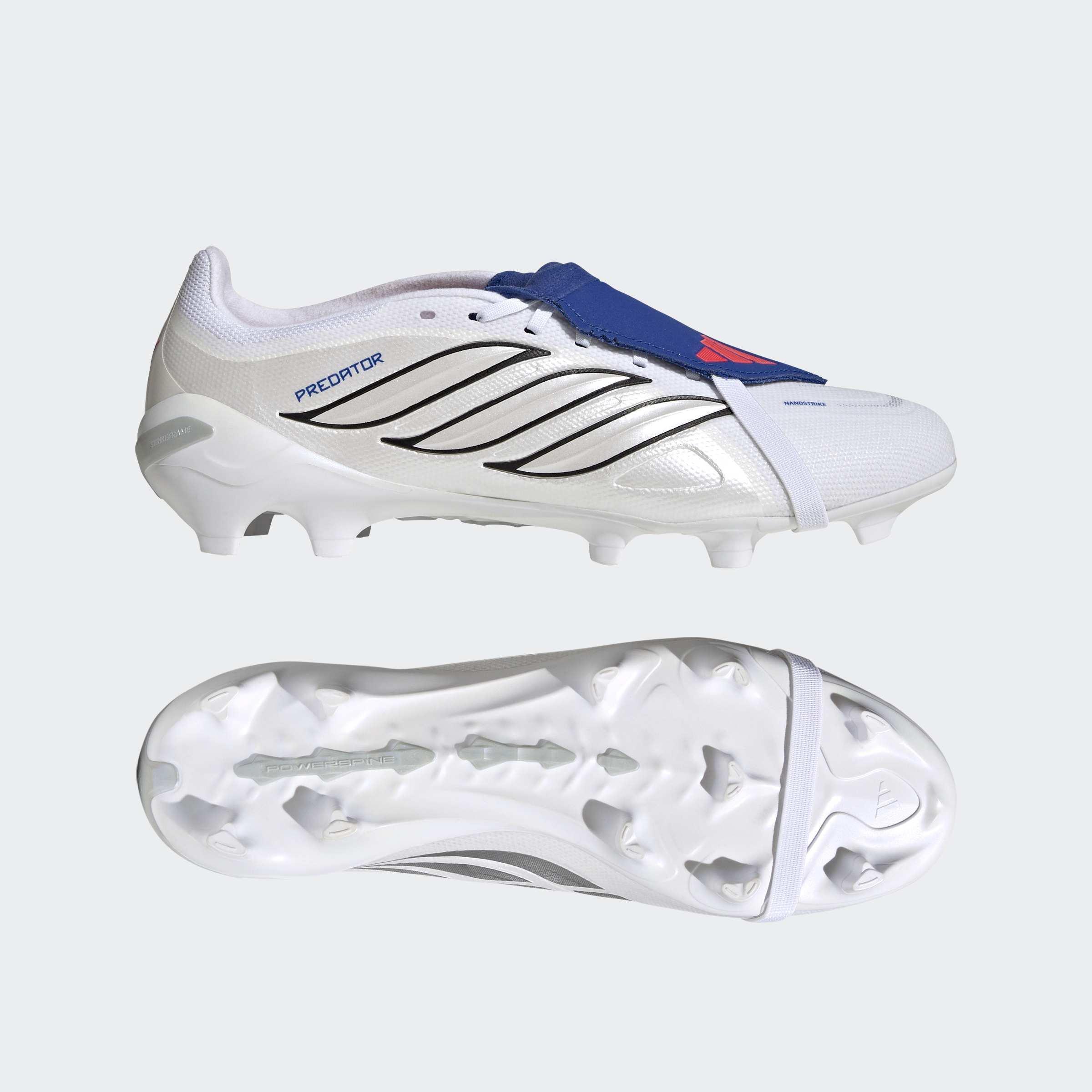 Unisex Predator League Fold-Over Tongue Firm Ground Football Boots, White, A701_ONE, large image number 9