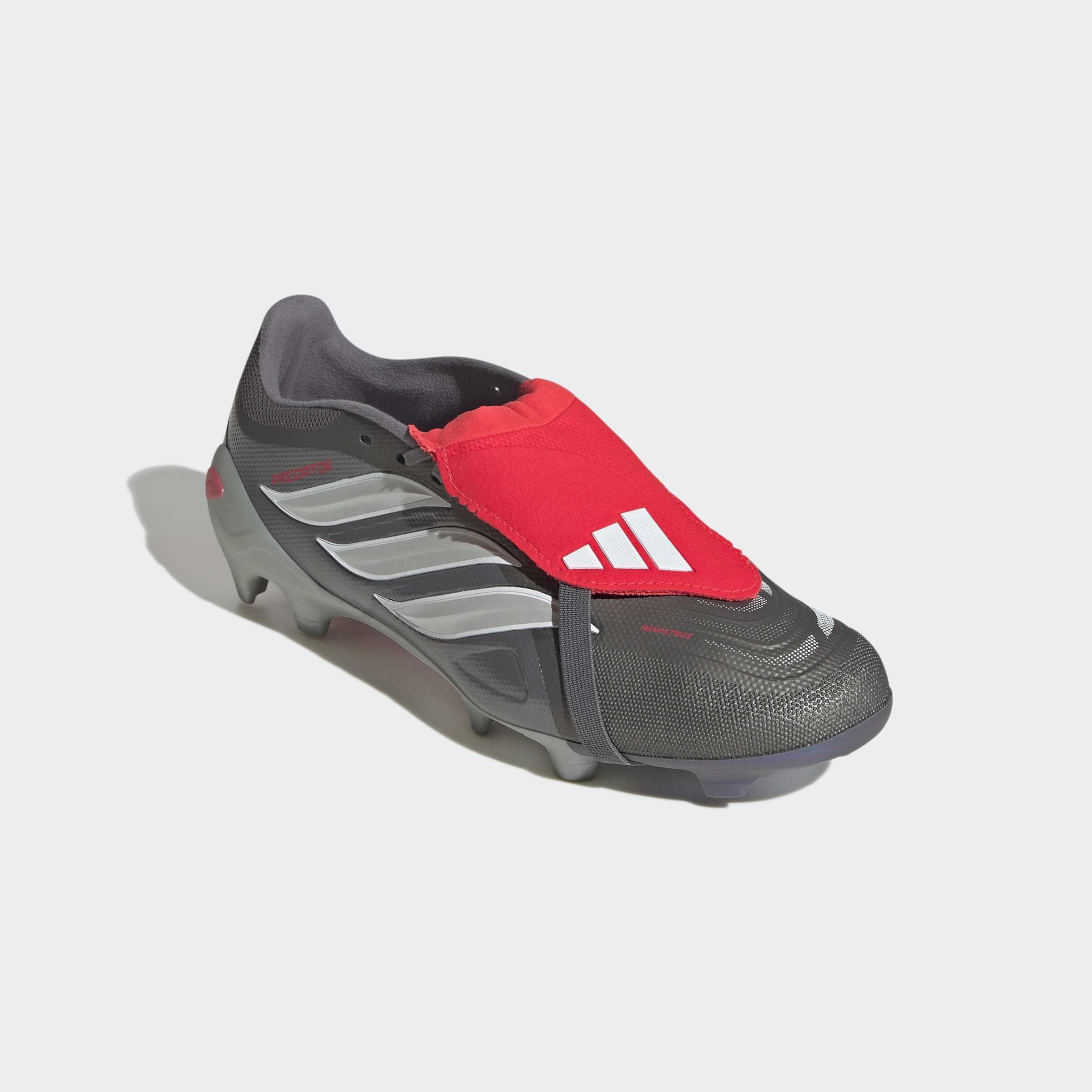 Unisex Predator League Fold-Over Tongue Firm Ground Football Boots, Grey, A701_ONE, large image number 2