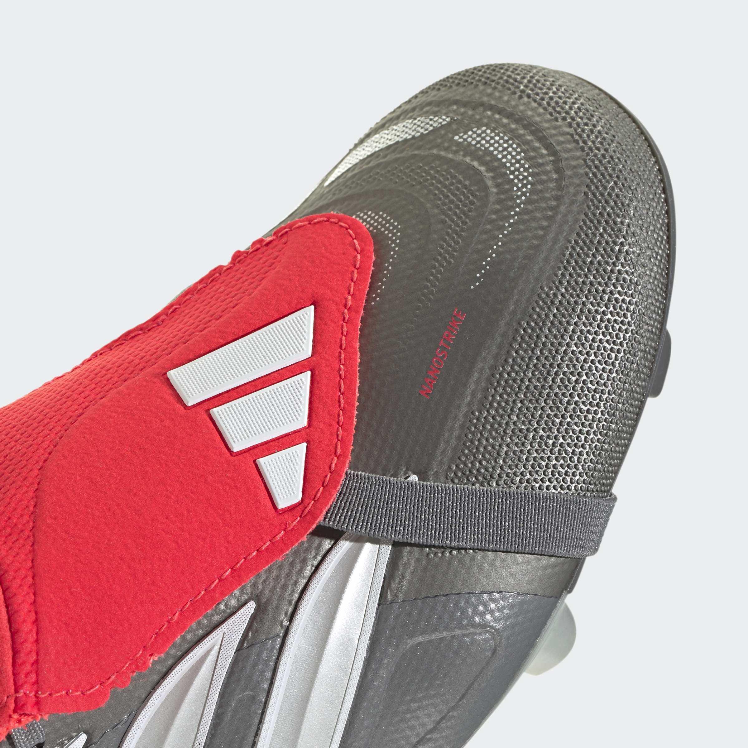 Unisex Predator League Fold-Over Tongue Firm Ground Football Boots, Grey, A701_ONE, large image number 4