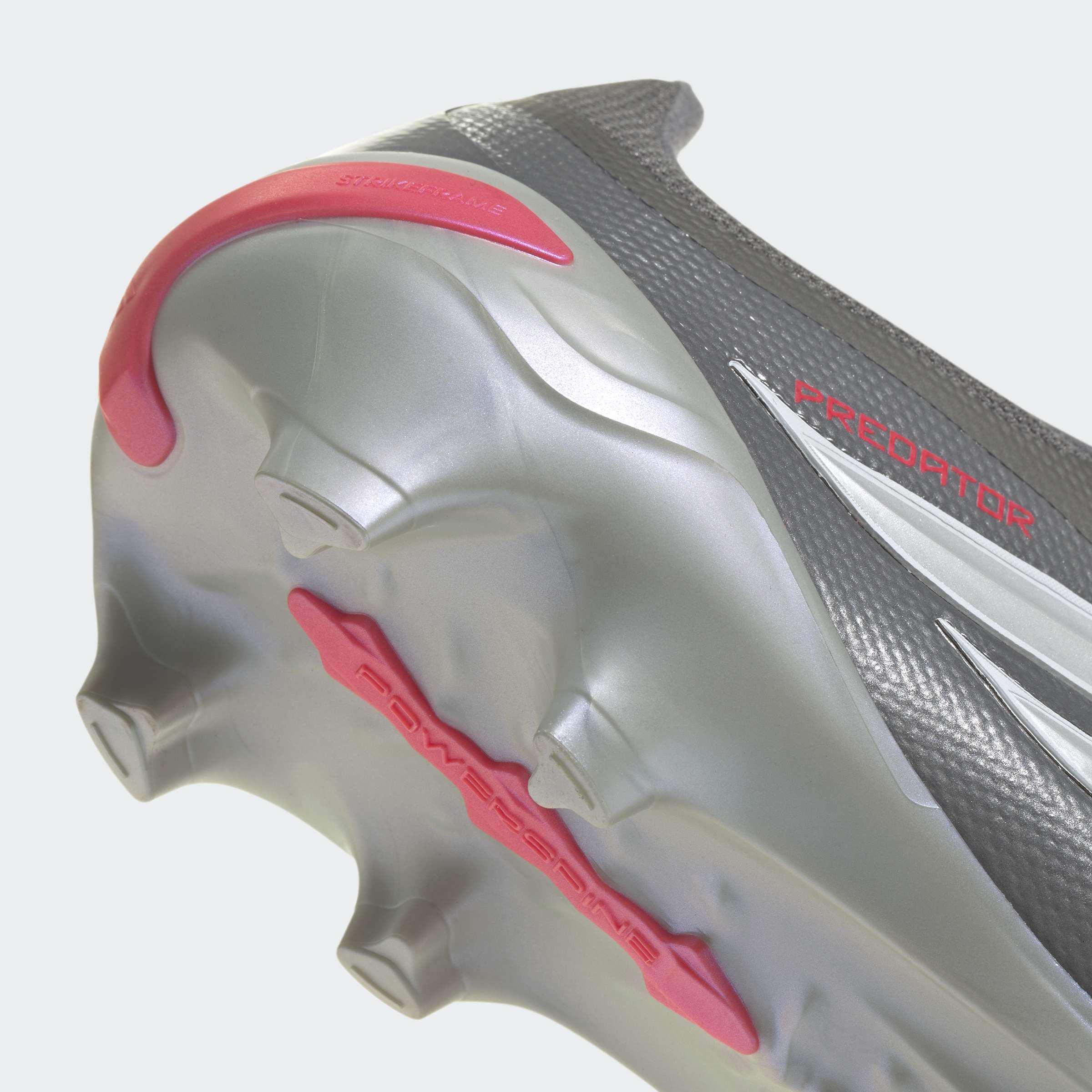 Unisex Predator League Fold-Over Tongue Firm Ground Football Boots, Grey, A701_ONE, large image number 5