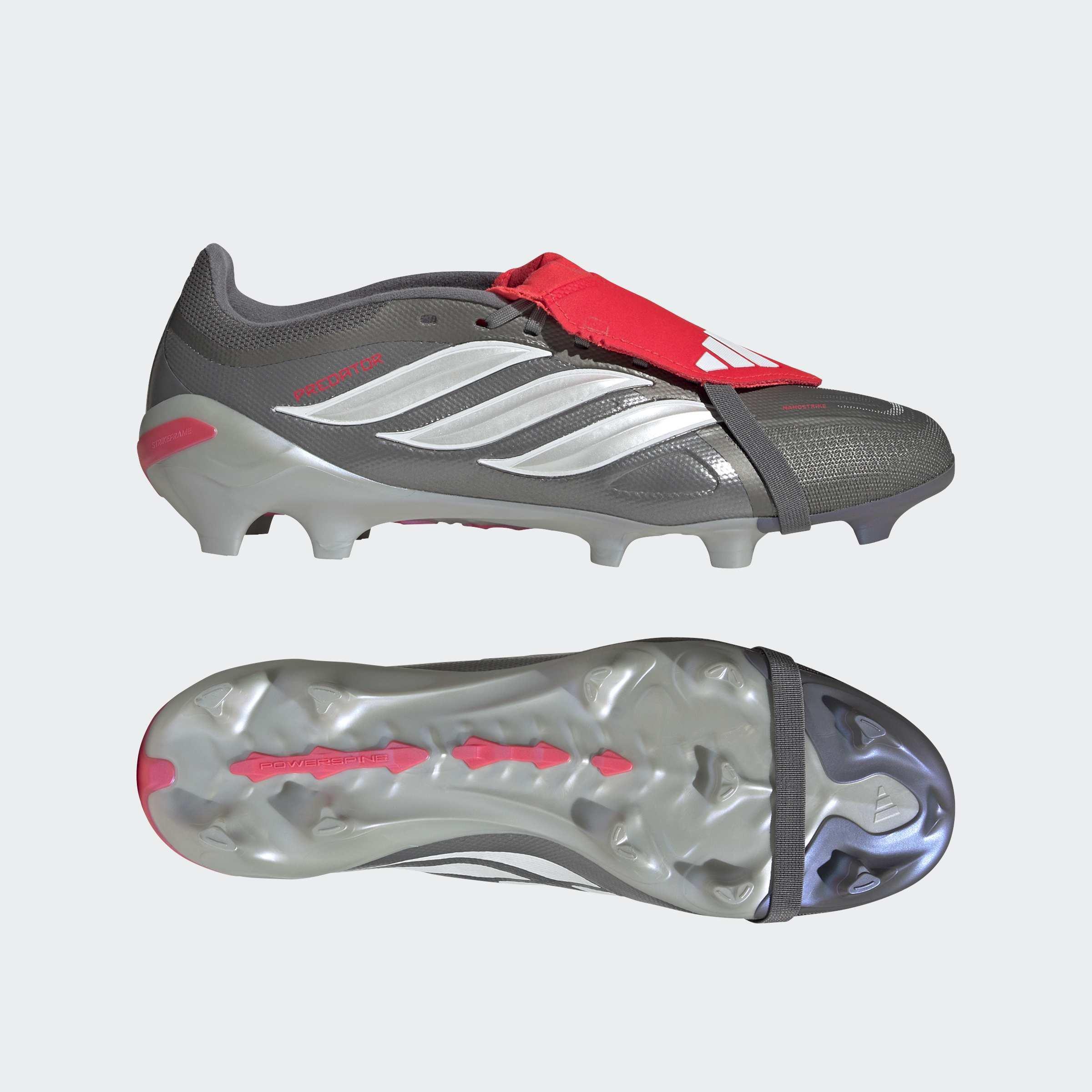 Unisex Predator League Fold-Over Tongue Firm Ground Football Boots, Grey, A701_ONE, large image number 7
