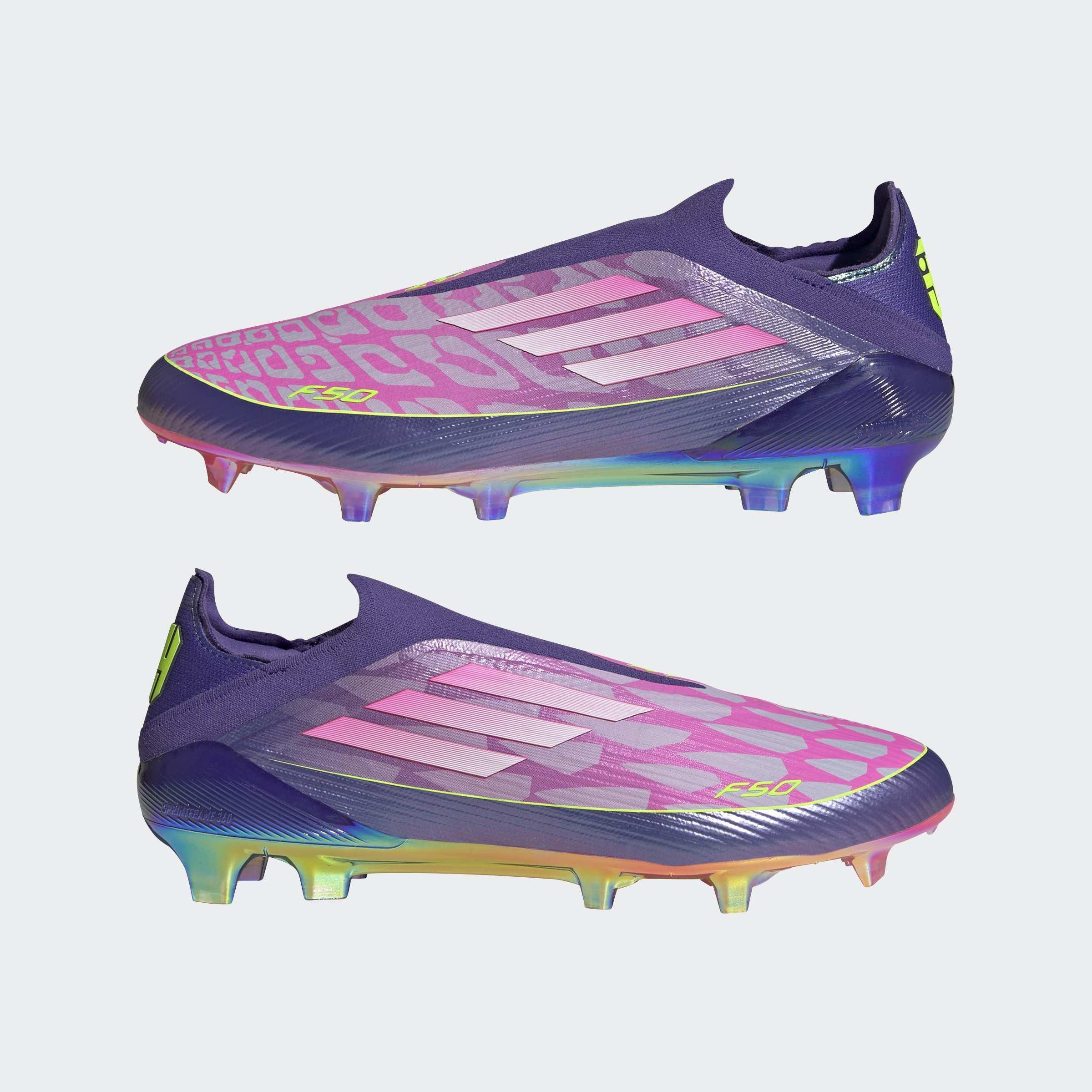 Unisex F50 Elite LY Laceless Firm Ground Boots, Purple, A701_ONE, large image number 7