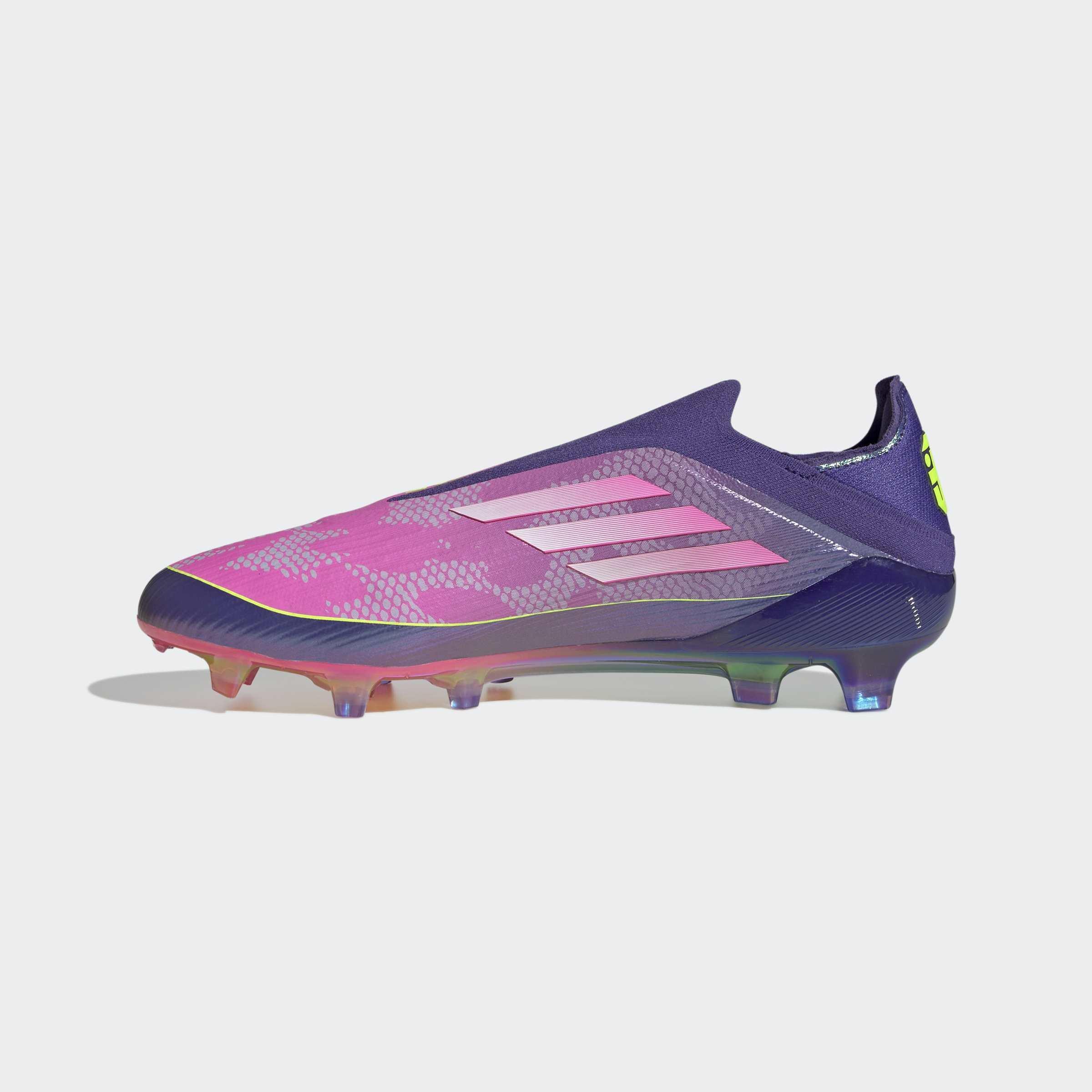 Unisex F50 Elite LY Laceless Firm Ground Boots, Purple, A701_ONE, large image number 9