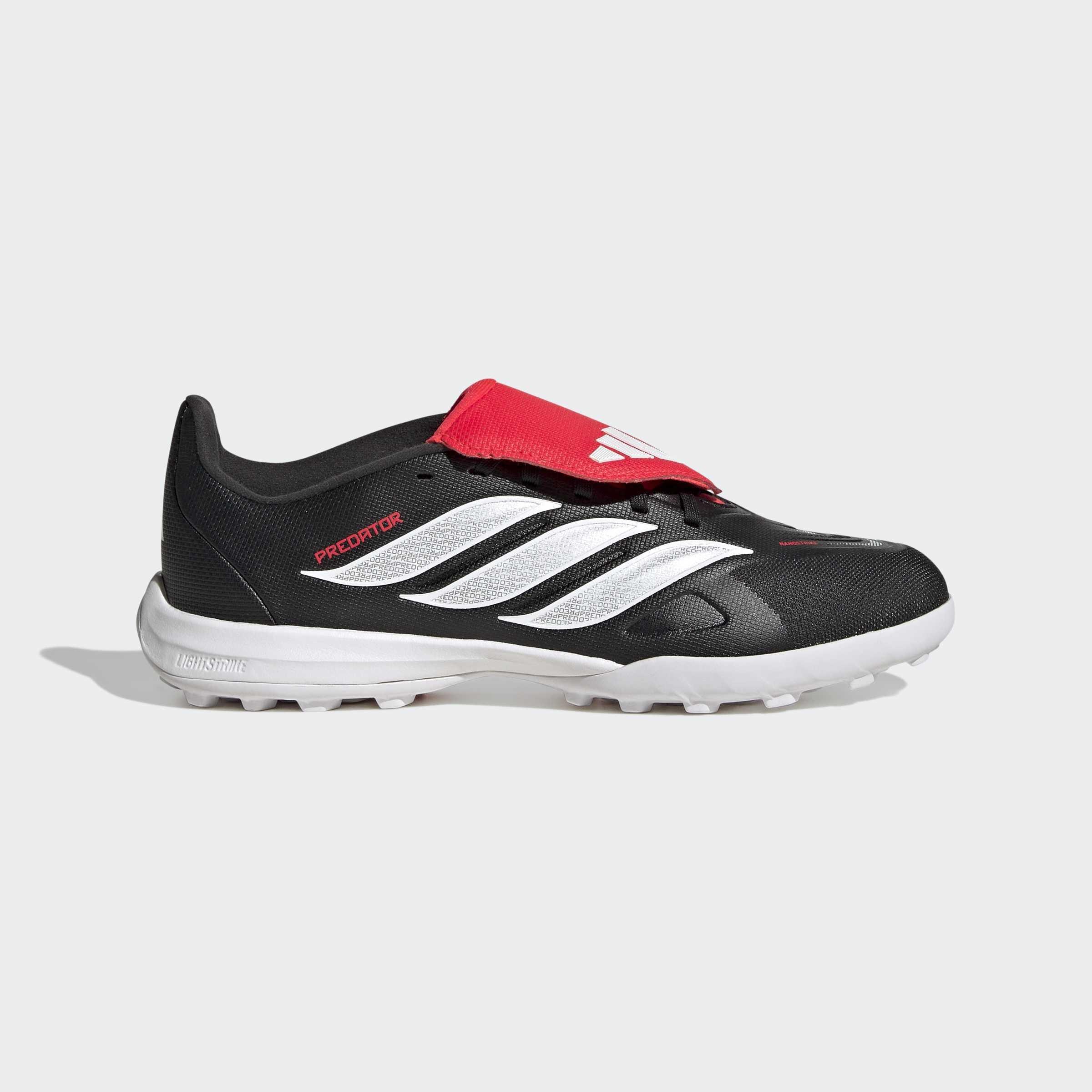 Kids Unisex Predator League Fold-Over Tongue Turf Football Shoes, Black
