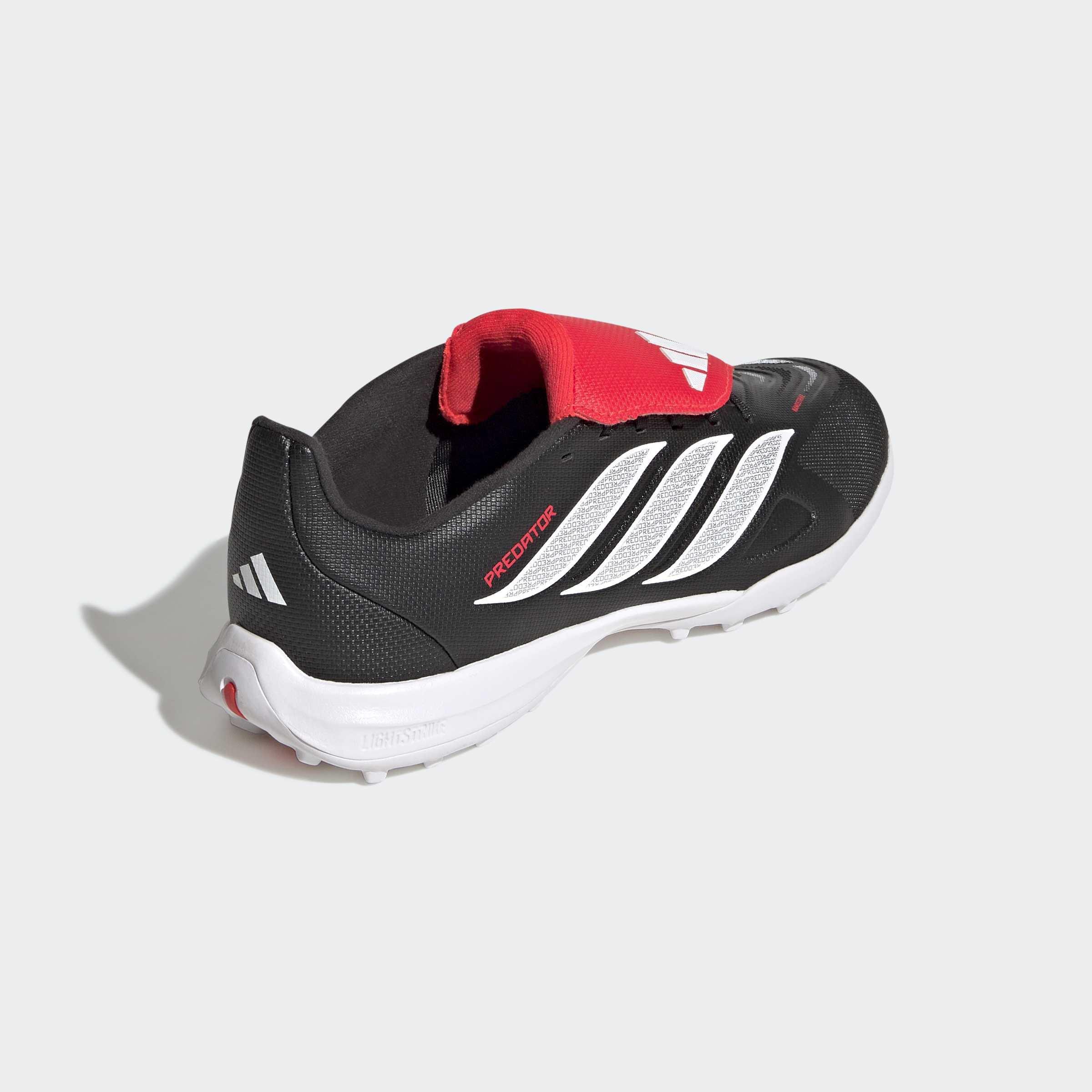 Kids Unisex Predator League Fold-Over Tongue Turf Football Shoes, Black, A701_ONE, large image number 3