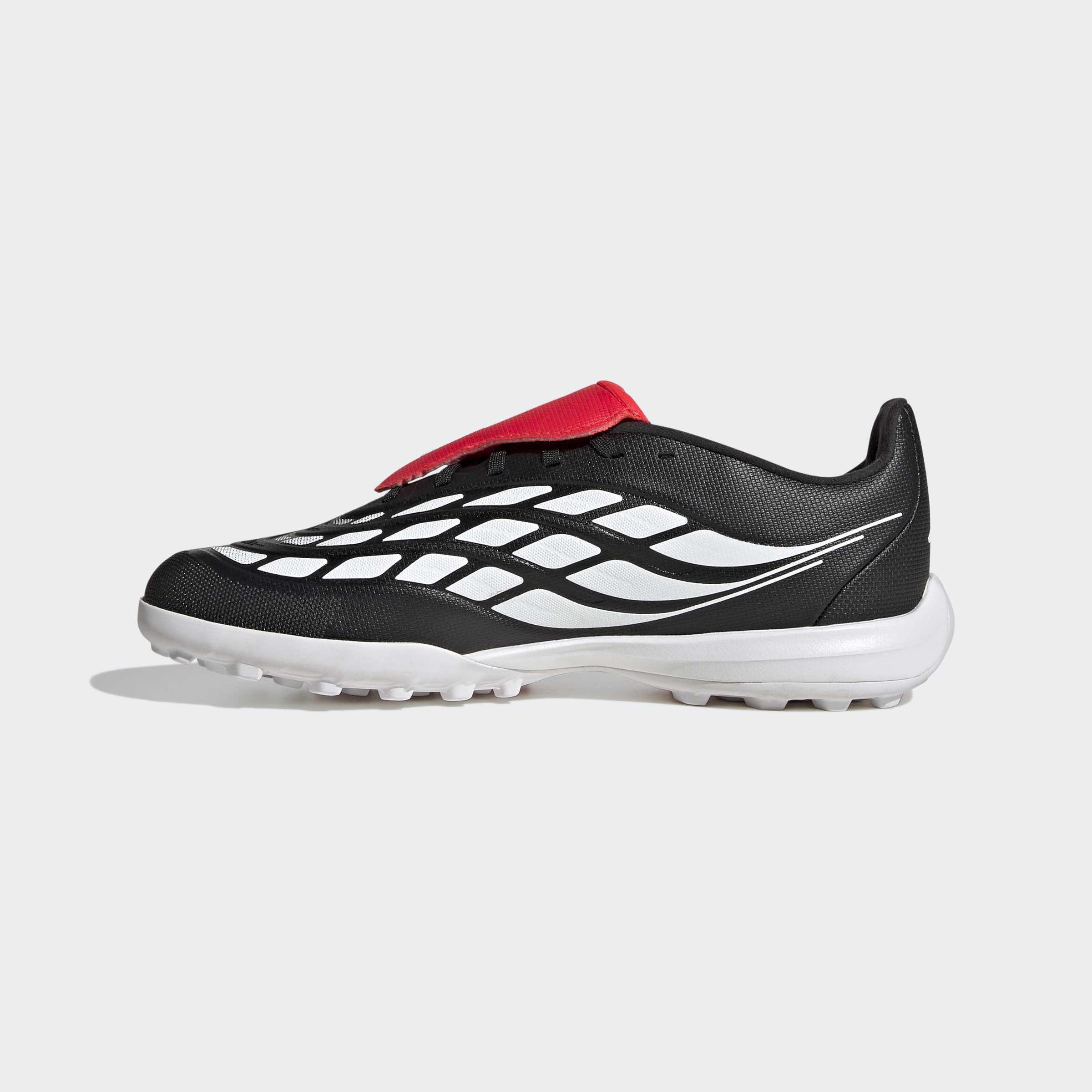 Kids Unisex Predator League Fold-Over Tongue Turf Football Shoes, Black, A701_ONE, large image number 8