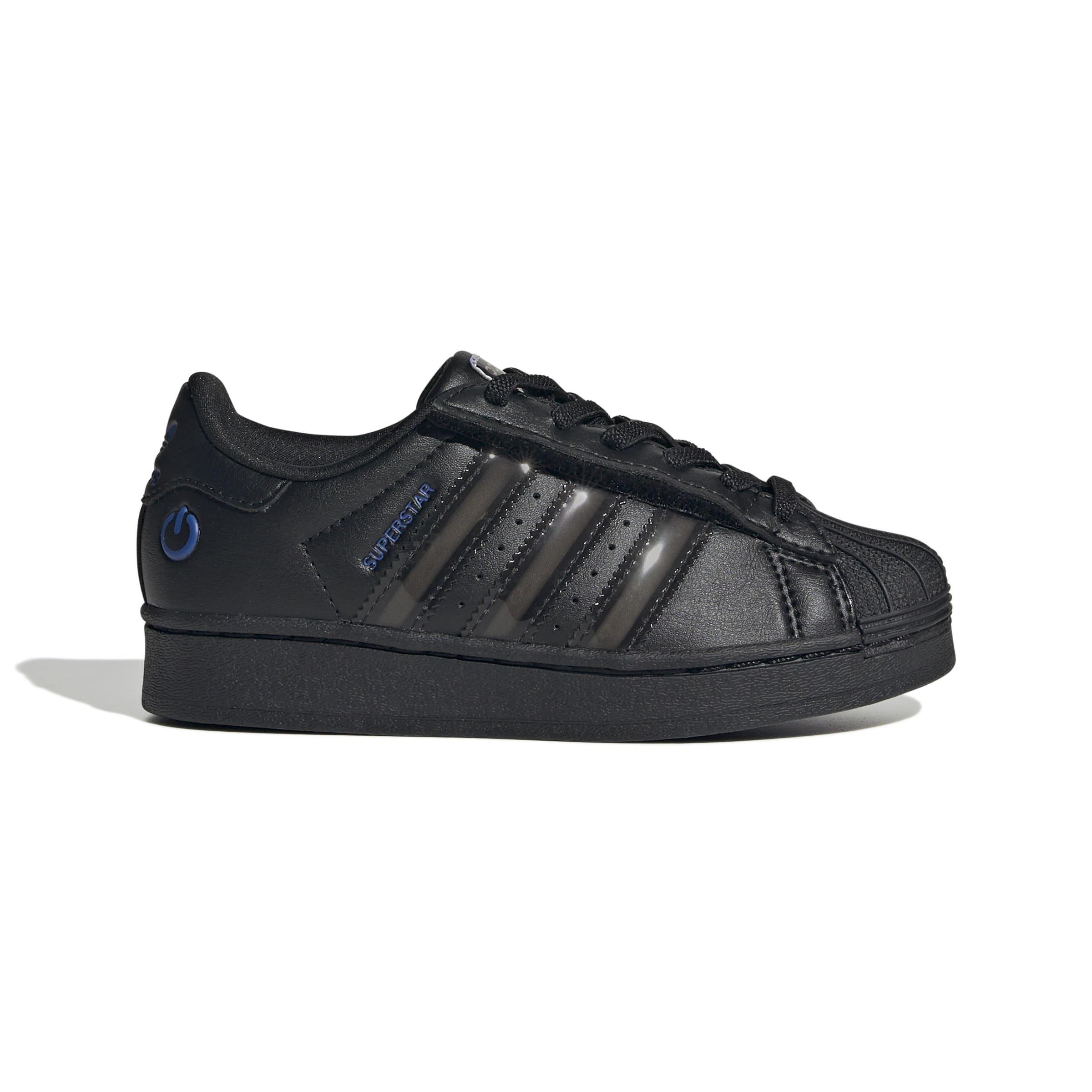 Kids Unisex Superstar Led Lights Comfort Closure Elastic Lace Shoes, Black, , large image number 0