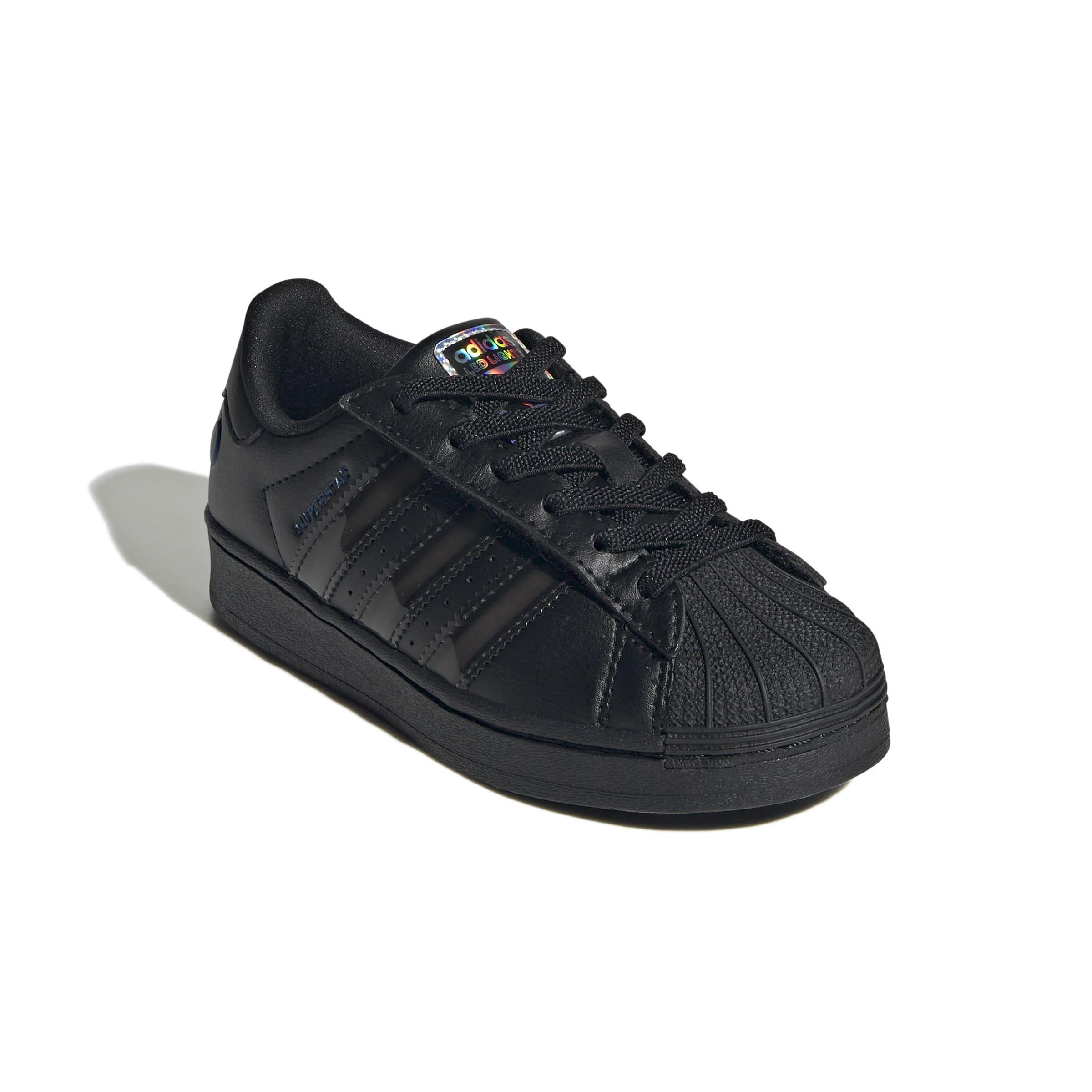 Kids Unisex Superstar Led Lights Comfort Closure Elastic Lace Shoes, Black, , large image number 2