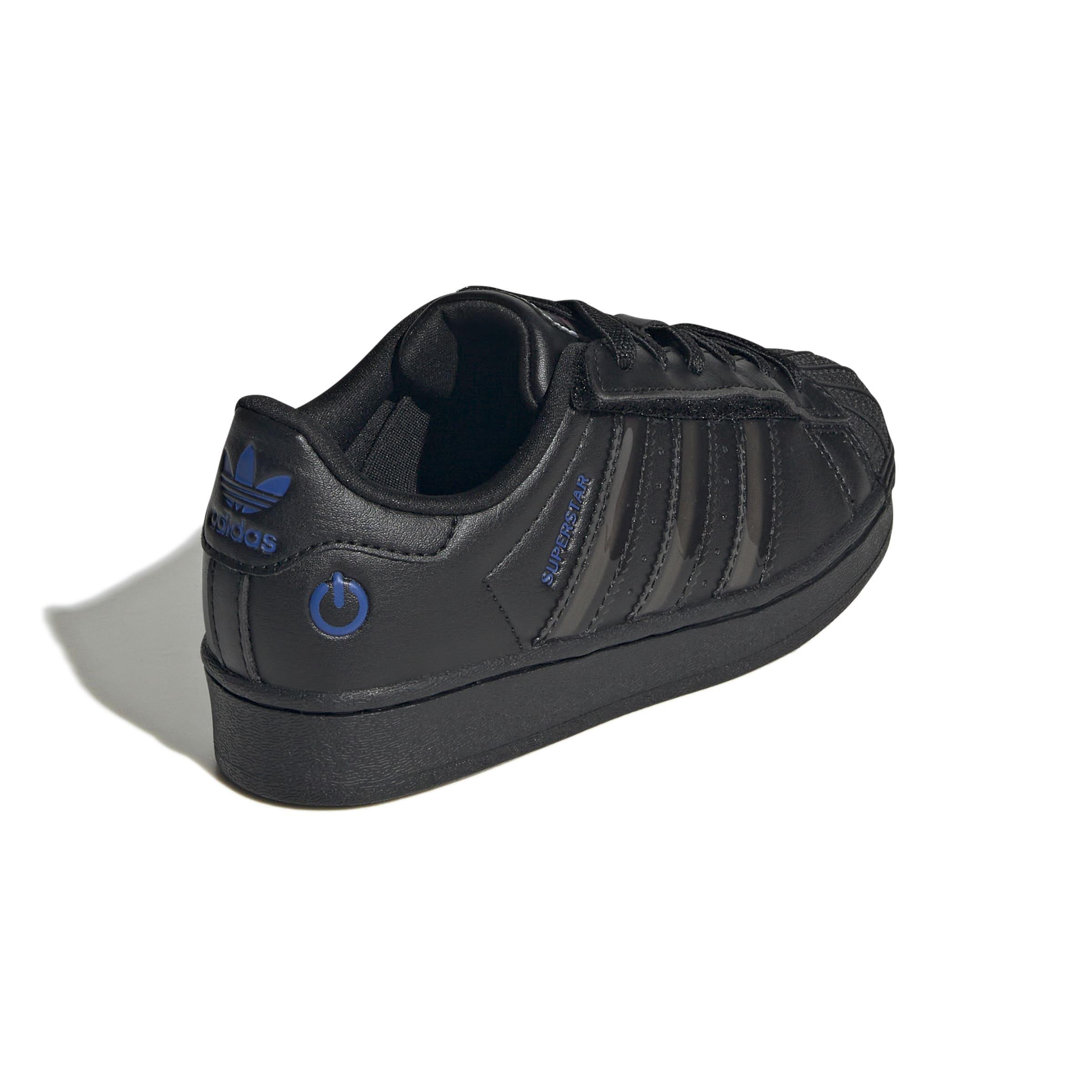 Kids Unisex Superstar Led Lights Comfort Closure Elastic Lace Shoes, Black, , large image number 3