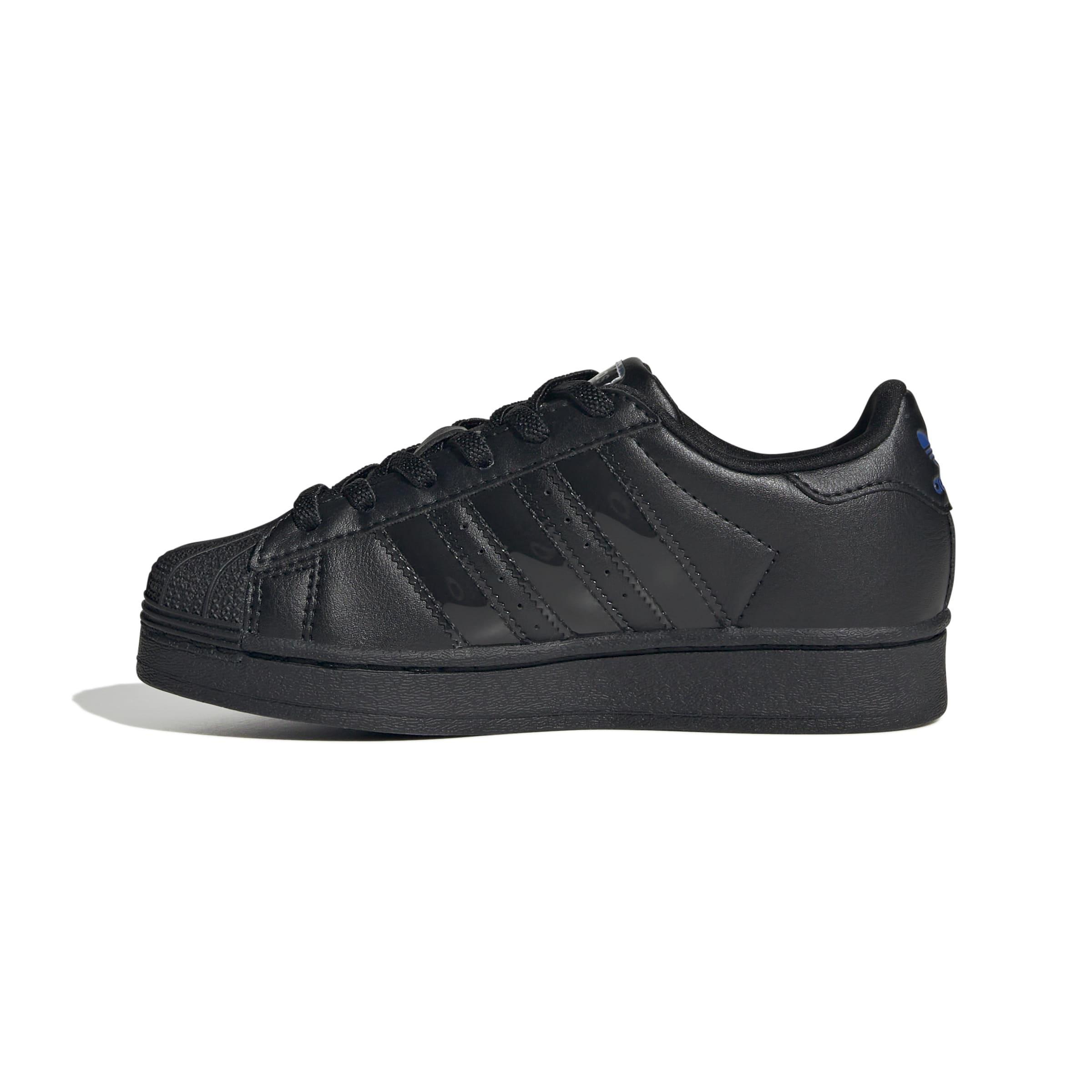 Kids Unisex Superstar Led Lights Comfort Closure Elastic Lace Shoes, Black, , large image number 10