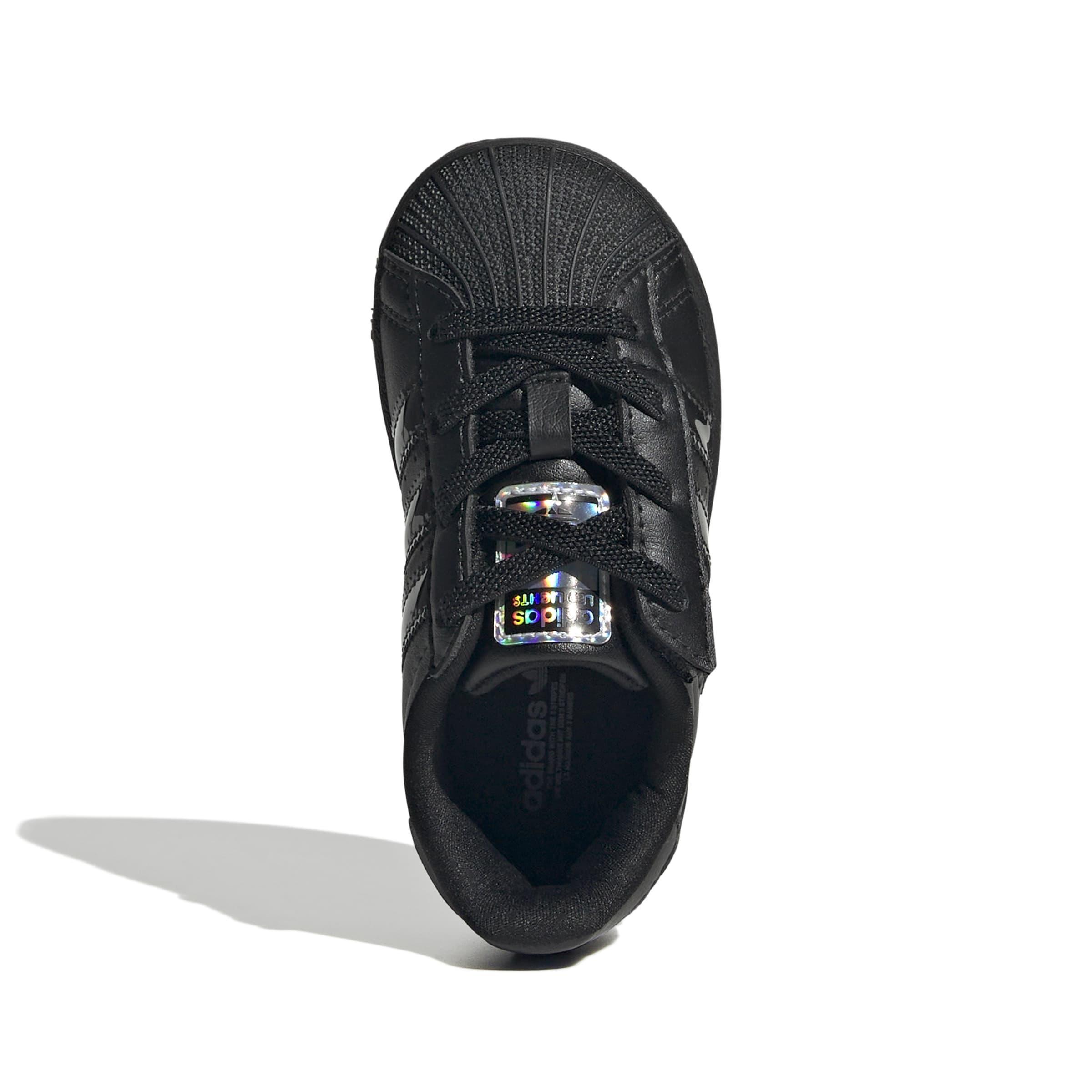 Kids Unisex Superstar Led Lights Comfort Closure Elastic Lace Shoes, Black, A701_ONE, large image number 1