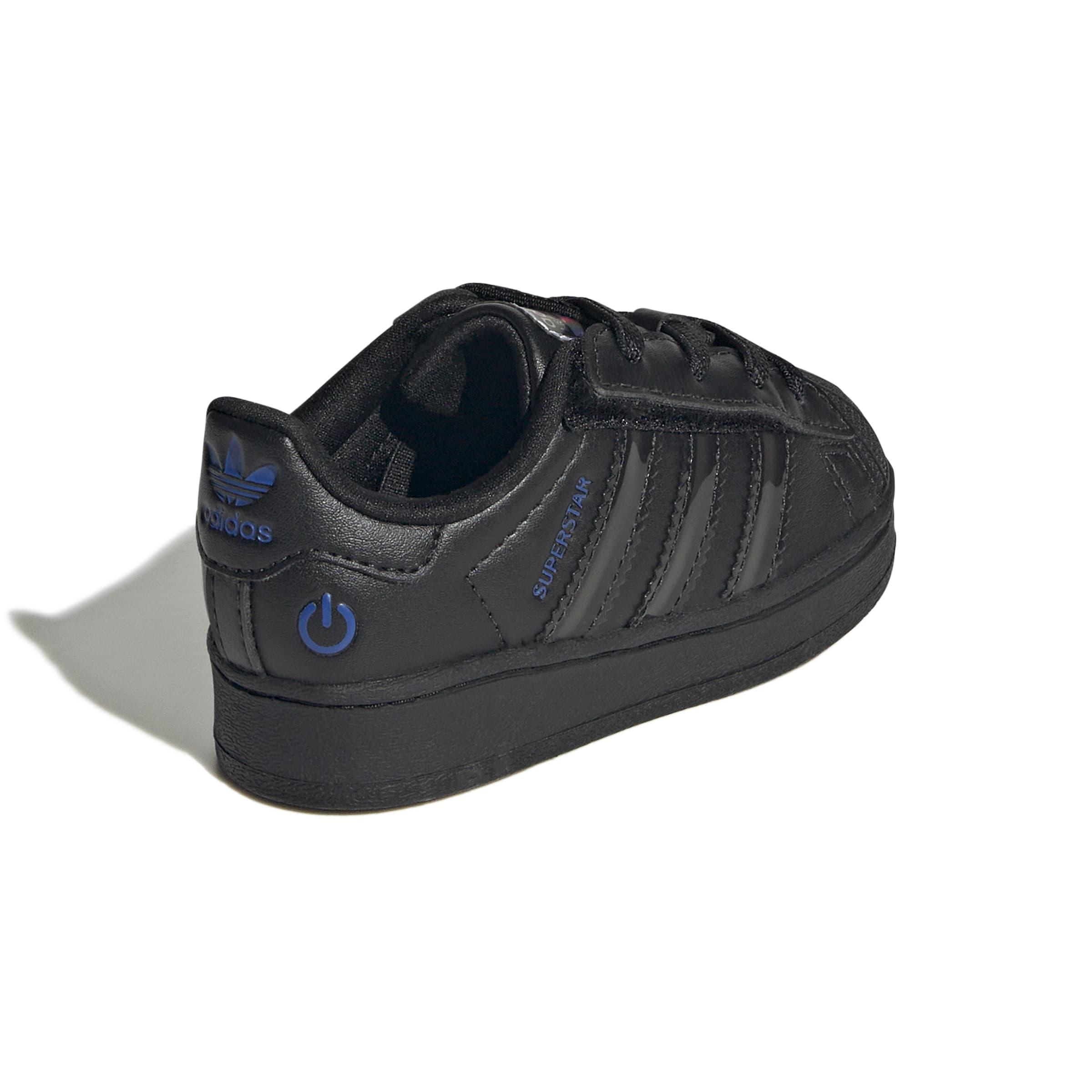 Kids Unisex Superstar Led Lights Comfort Closure Elastic Lace Shoes, Black, A701_ONE, large image number 3