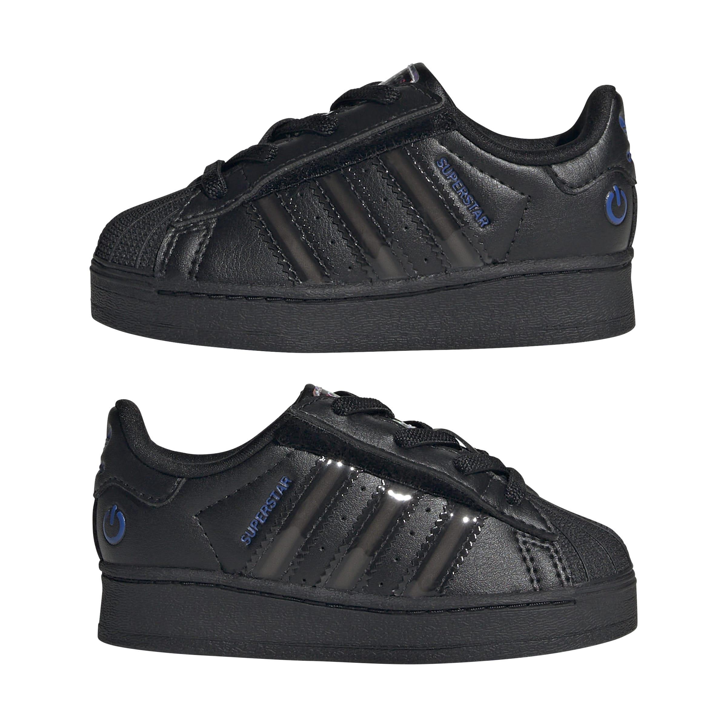 Kids Unisex Superstar Led Lights Comfort Closure Elastic Lace Shoes, Black, A701_ONE, large image number 8