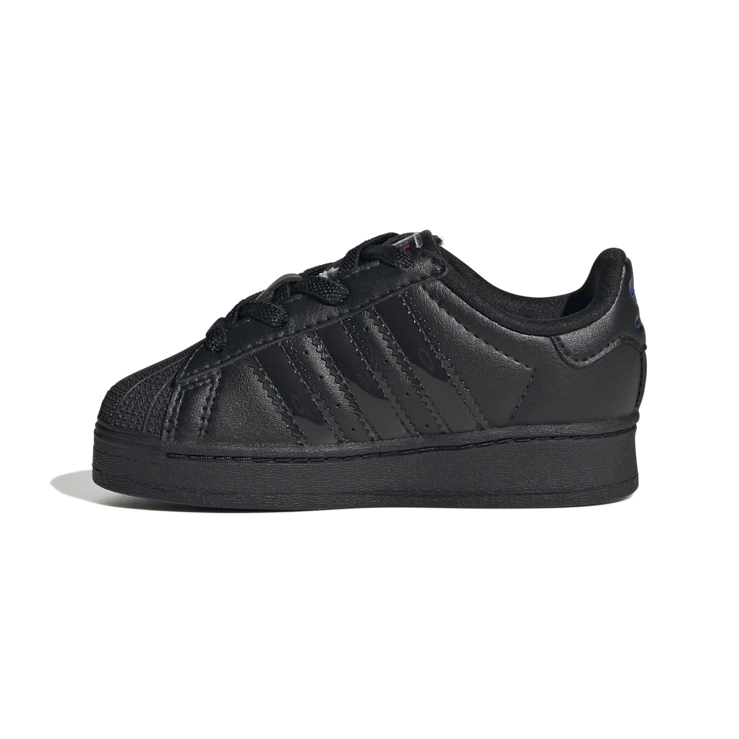 Kids Unisex Superstar Led Lights Comfort Closure Elastic Lace Shoes, Black, A701_ONE, large image number 12