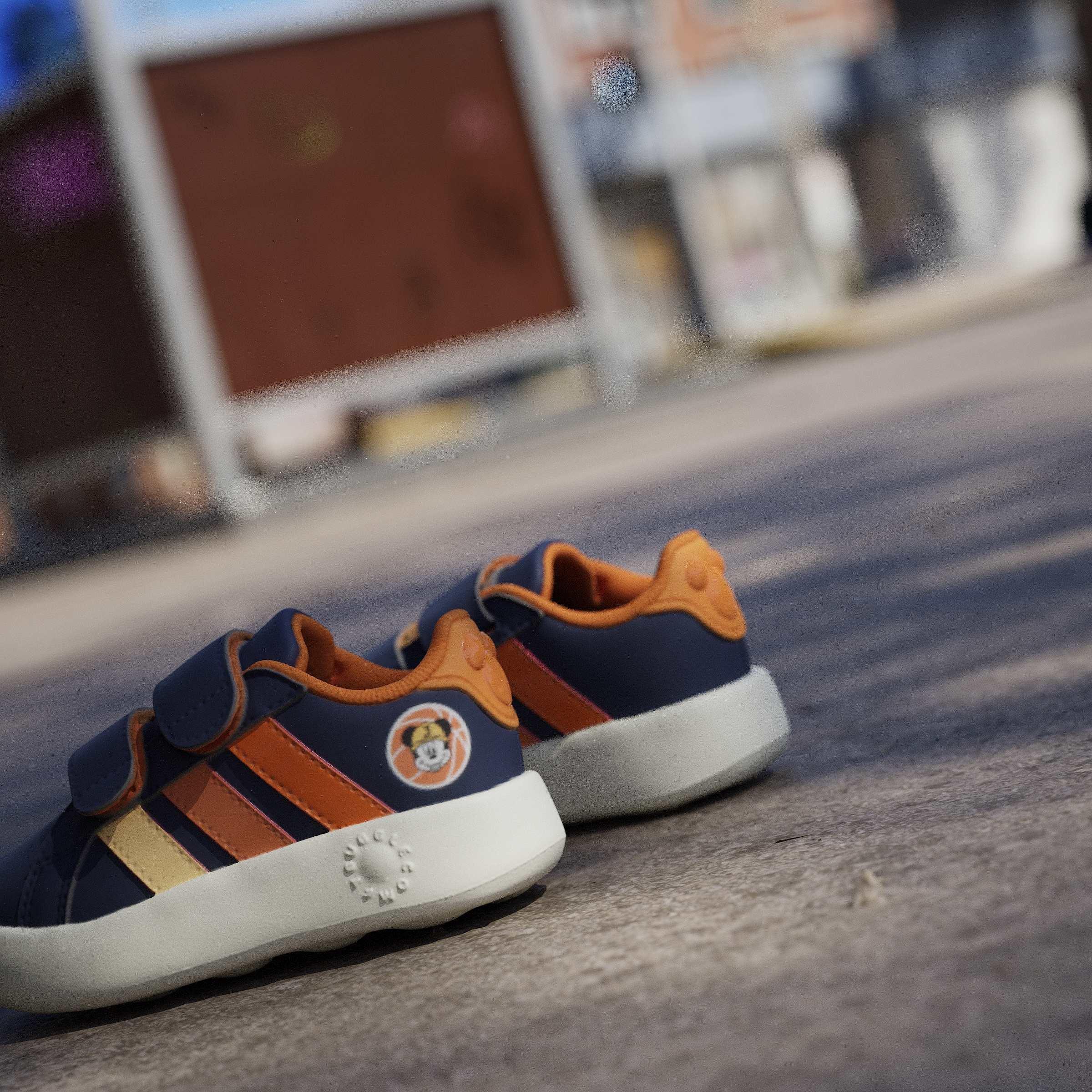 Kids Unisex Adidas X Disney Mickey Mouse Grand Court Shoes, Blue, A701_ONE, large image number 11