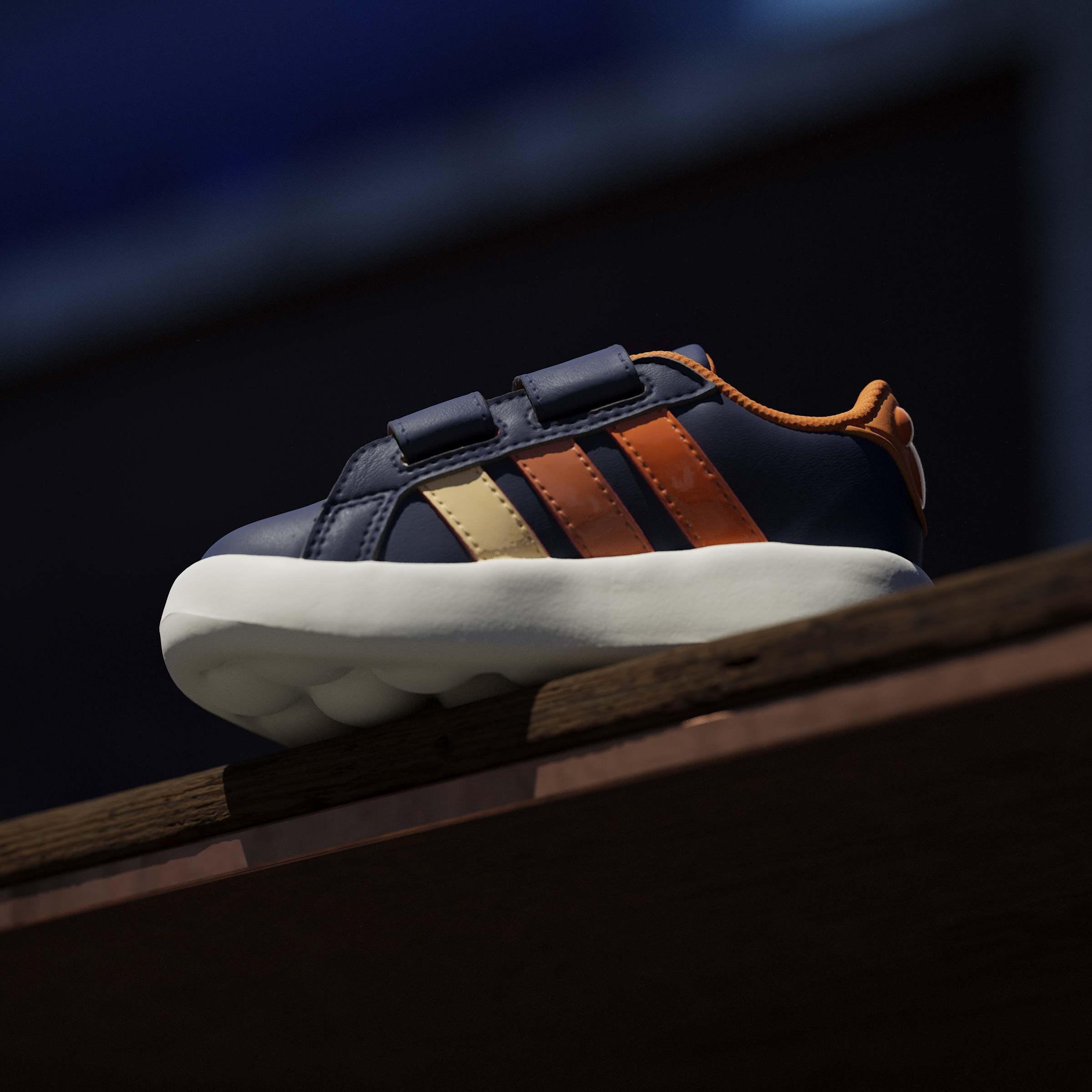 Kids Unisex Adidas X Disney Mickey Mouse Grand Court Shoes, Blue, A701_ONE, large image number 13