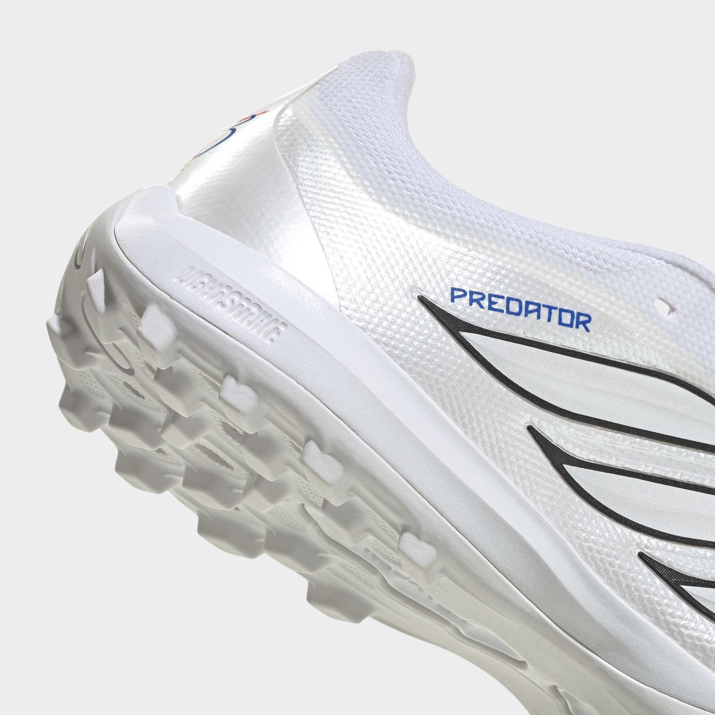 Unisex Predator League Fold-Over Tongue Turf Football Shoes, White, A701_ONE, large image number 5
