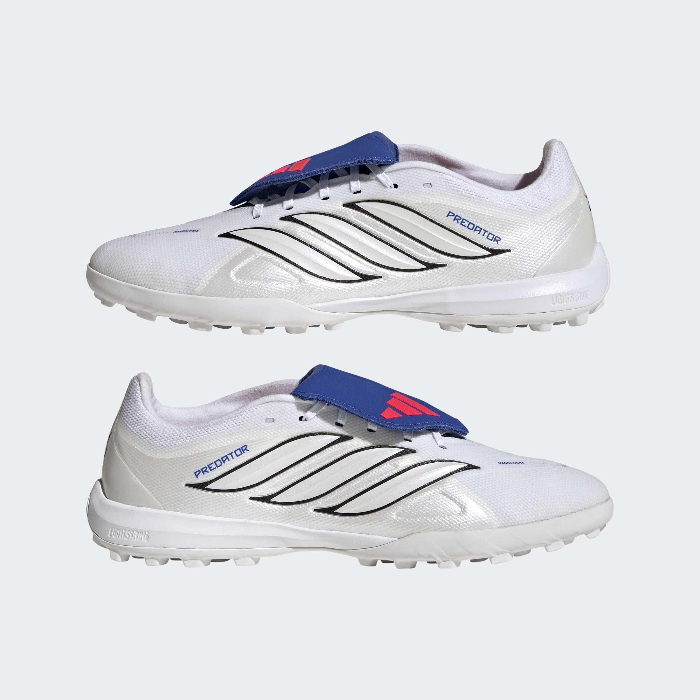 Unisex Predator League Fold-Over Tongue Turf Football Shoes, White, A701_ONE, large image number 6