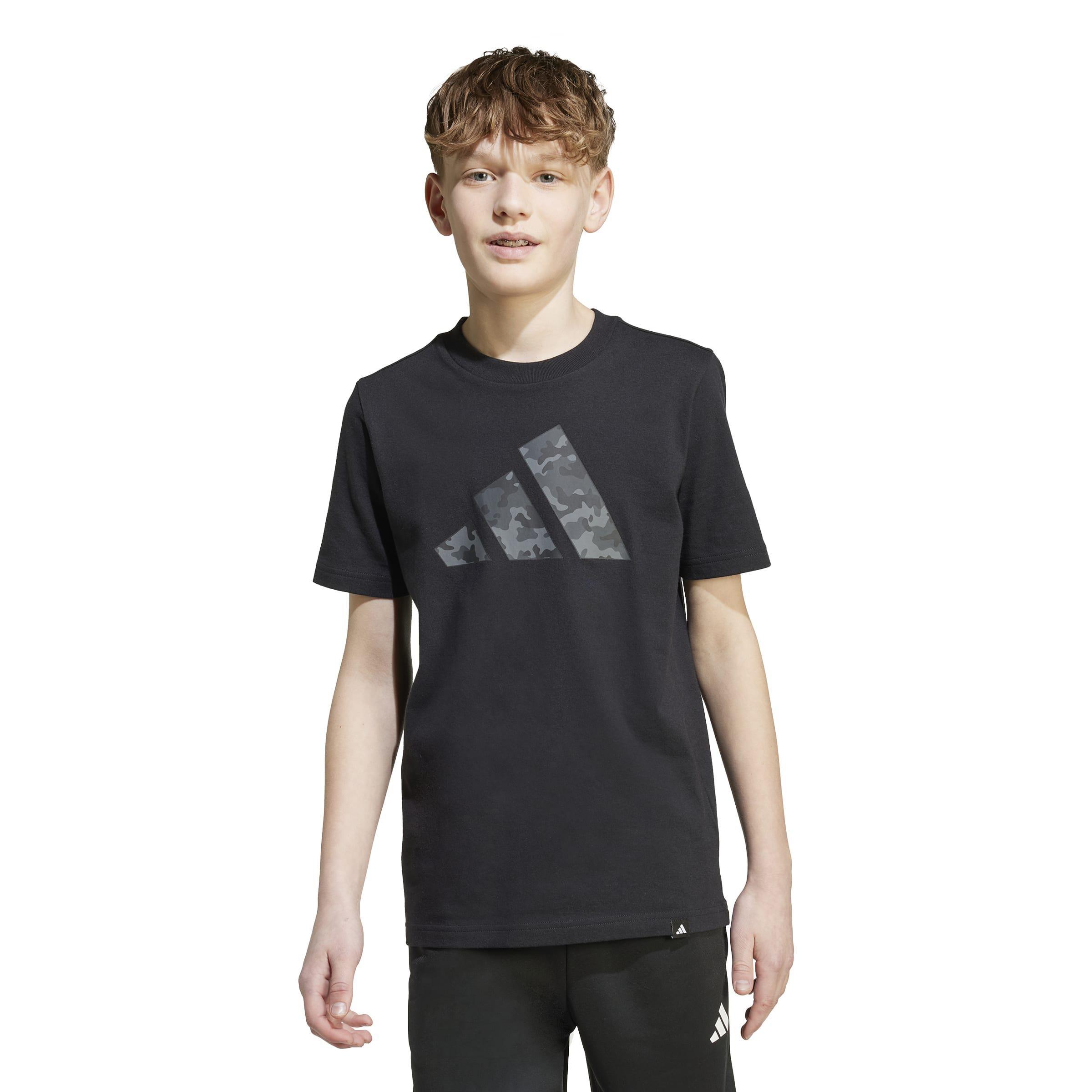 Kids Unisex Camo Graphic T-Shirt, Black, , large image number 5