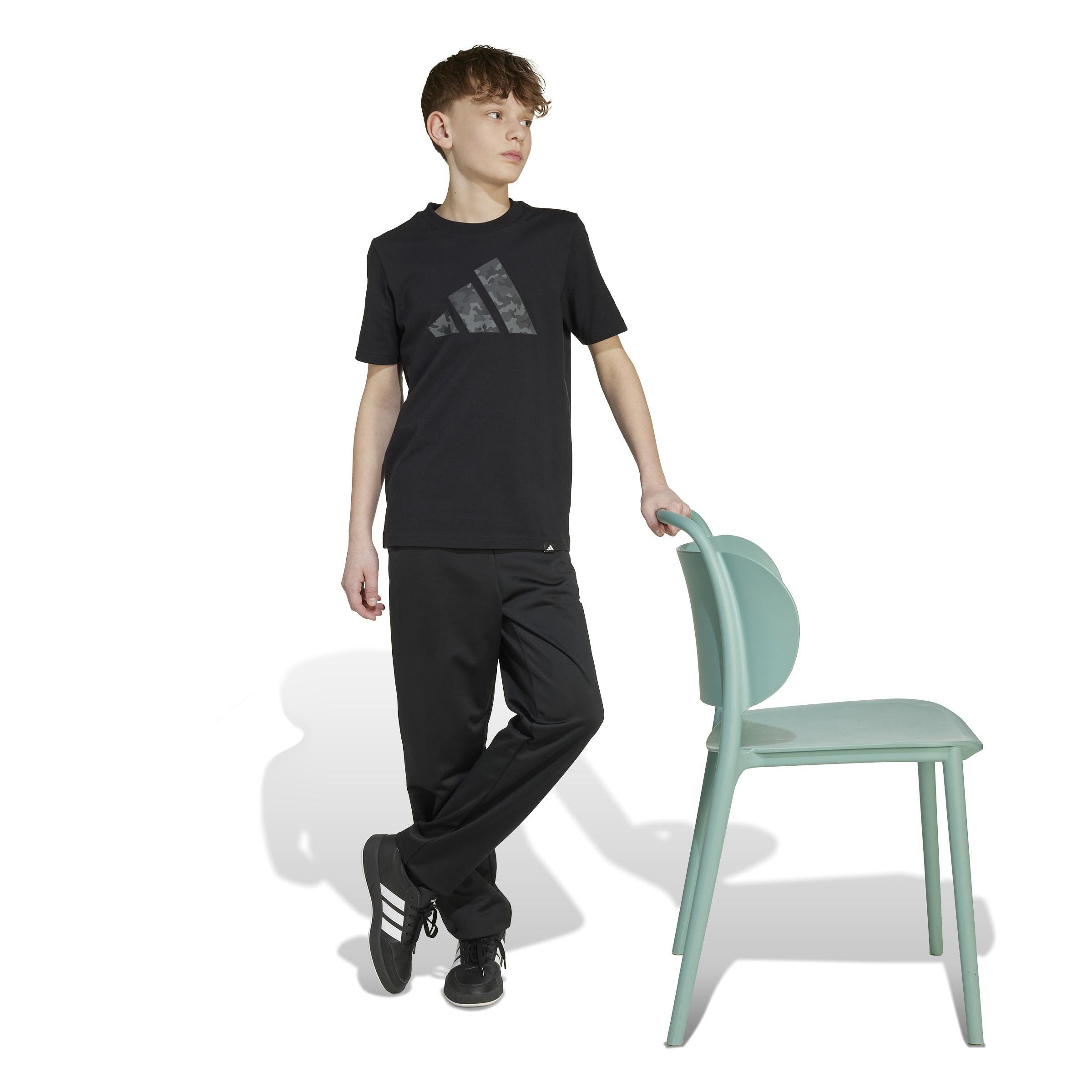 Kids Unisex Camo Graphic T-Shirt, Black, , large image number 6