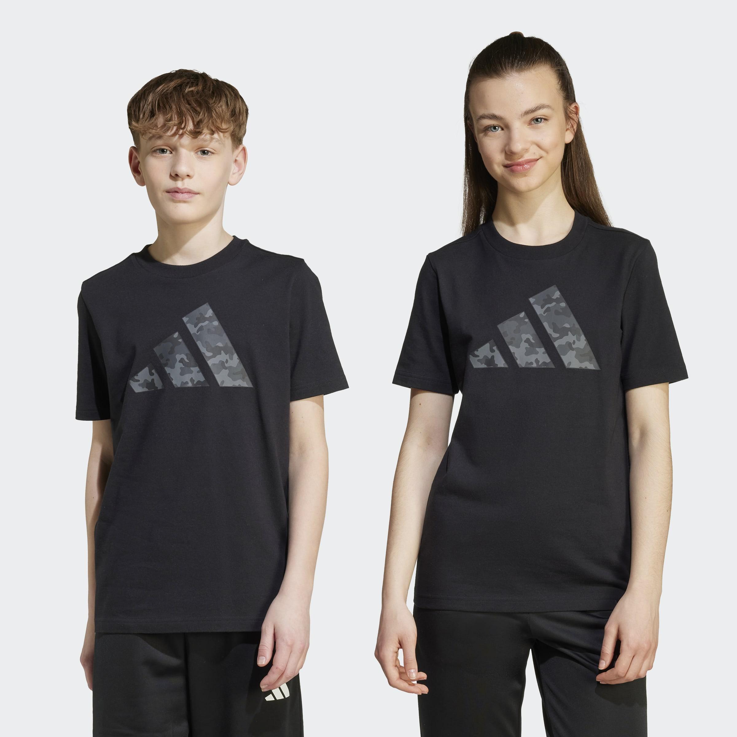 Kids Unisex Camo Graphic T-Shirt, Black, A701_ONE, large image number 14