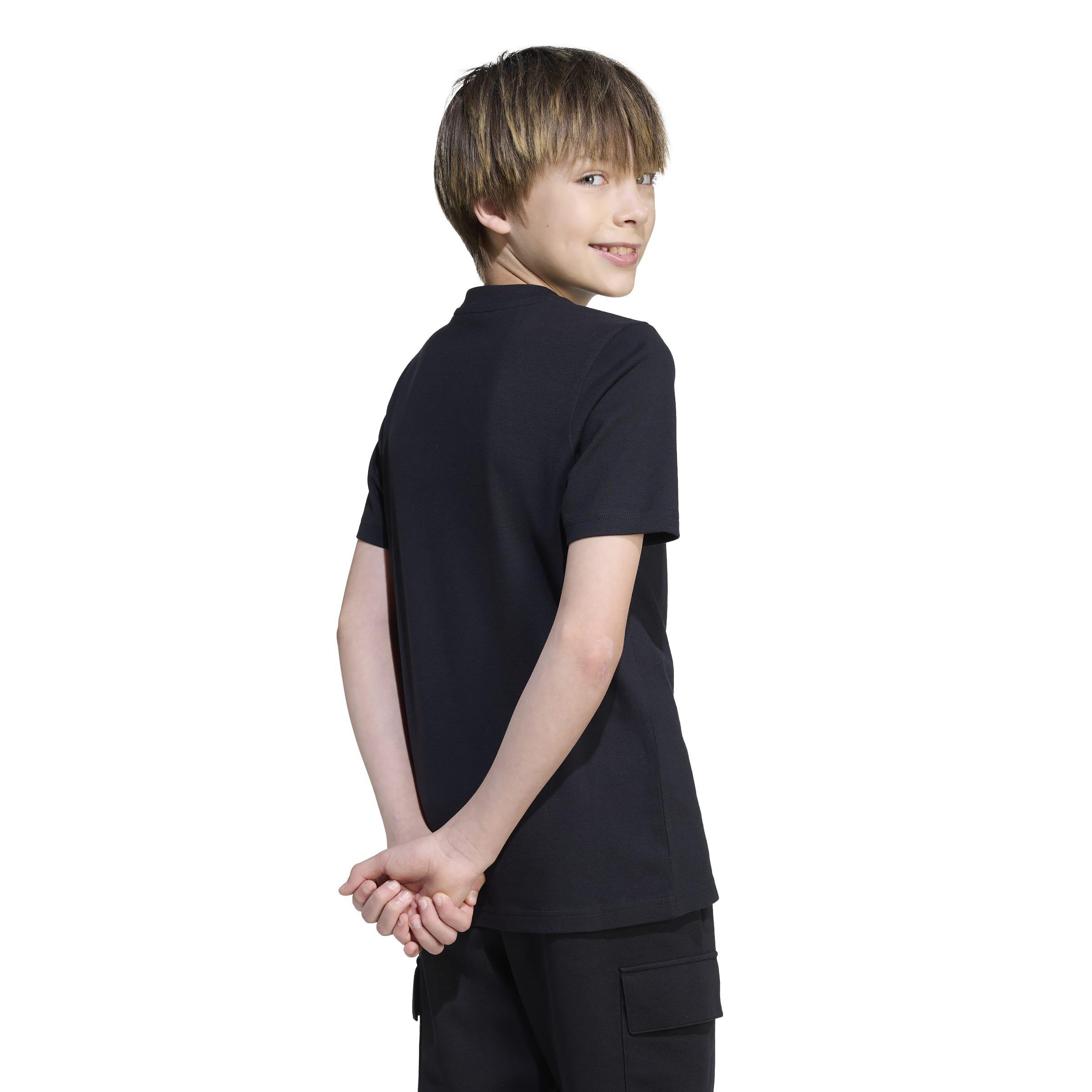 Kids Unisex Graffiti Graphic T-Shirt, Black, A701_ONE, large image number 1
