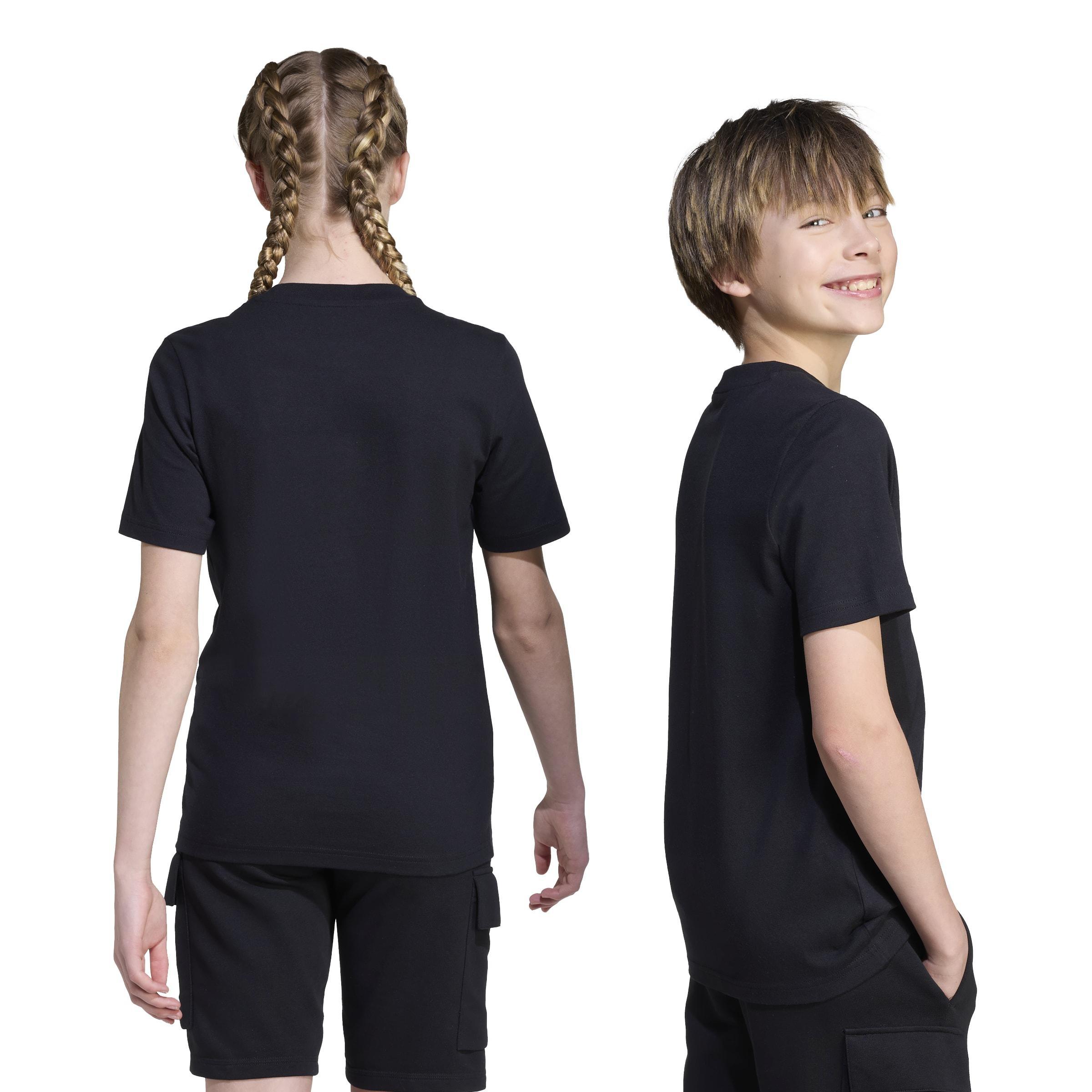 Kids Unisex Graffiti Graphic T-Shirt, Black, A701_ONE, large image number 2