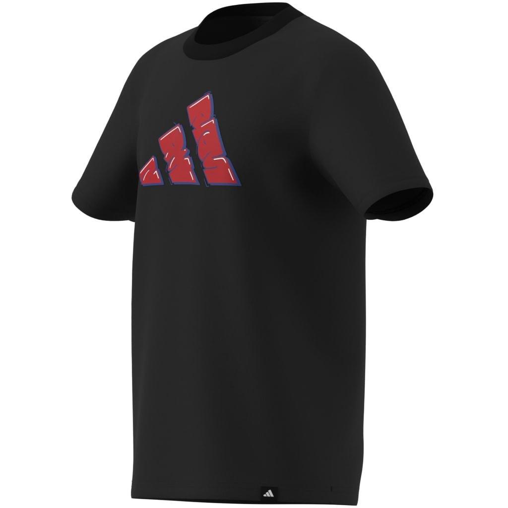 Kids Unisex Graffiti Graphic T-Shirt, Black, A701_ONE, large image number 9