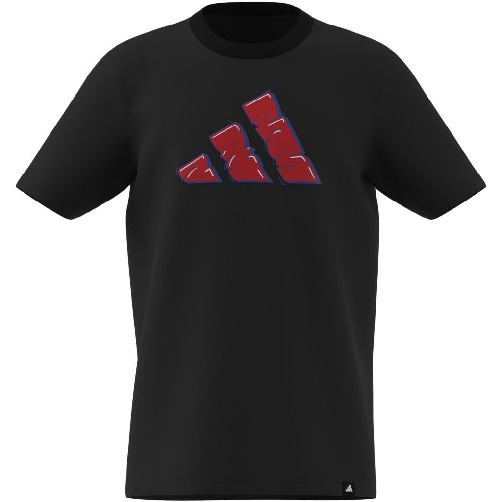 Kids Unisex Graffiti Graphic T-Shirt, Black, A701_ONE, large image number 10
