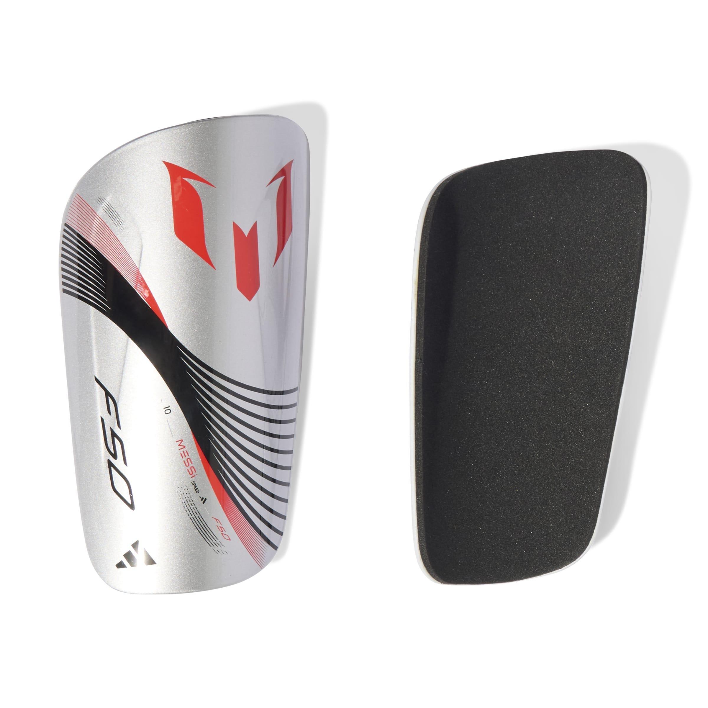 Unisex Messi Club Shin Guards, Grey, A701_ONE, large image number 0