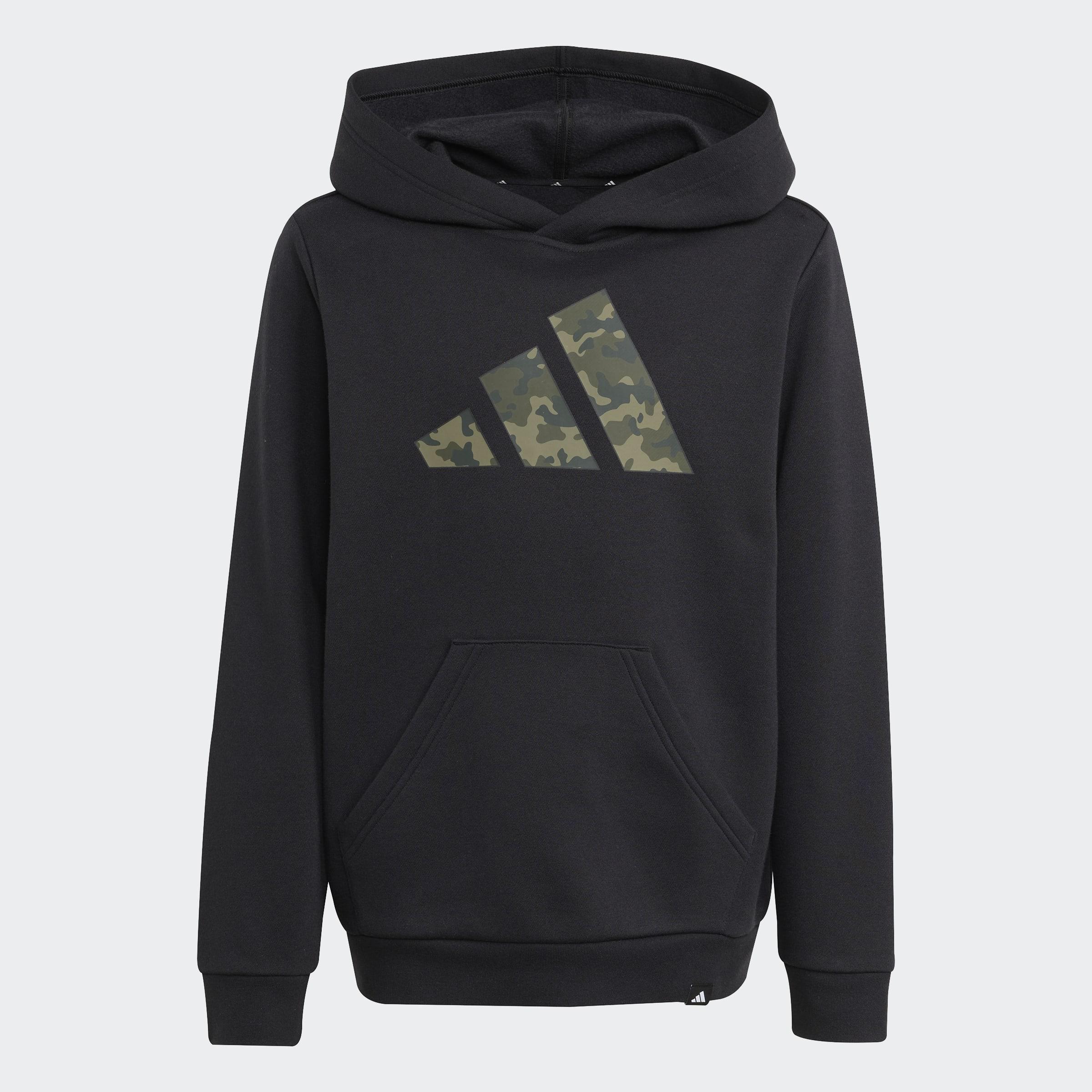 Kids Unisex Camo Graphic Hoodie, Black, A701_ONE, large image number 0