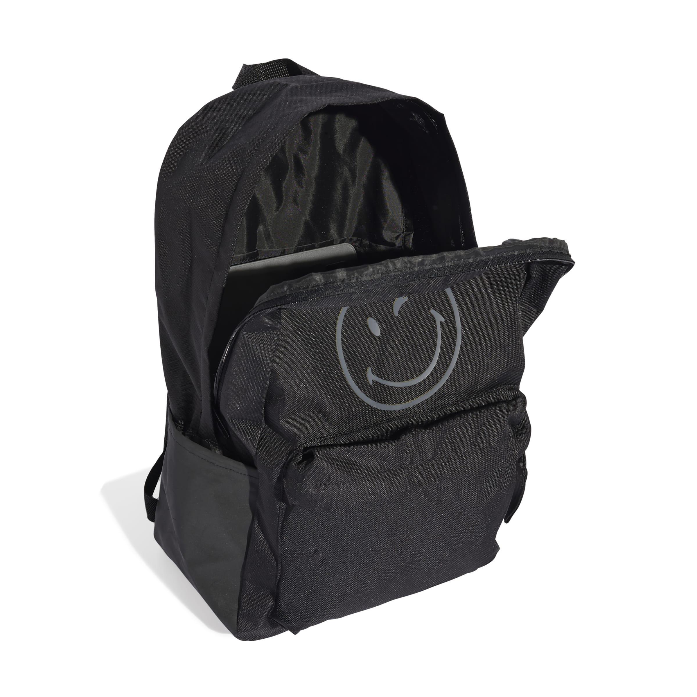 Kids Unisex adidas Smiley Backpack, Black, A701_ONE, large image number 2