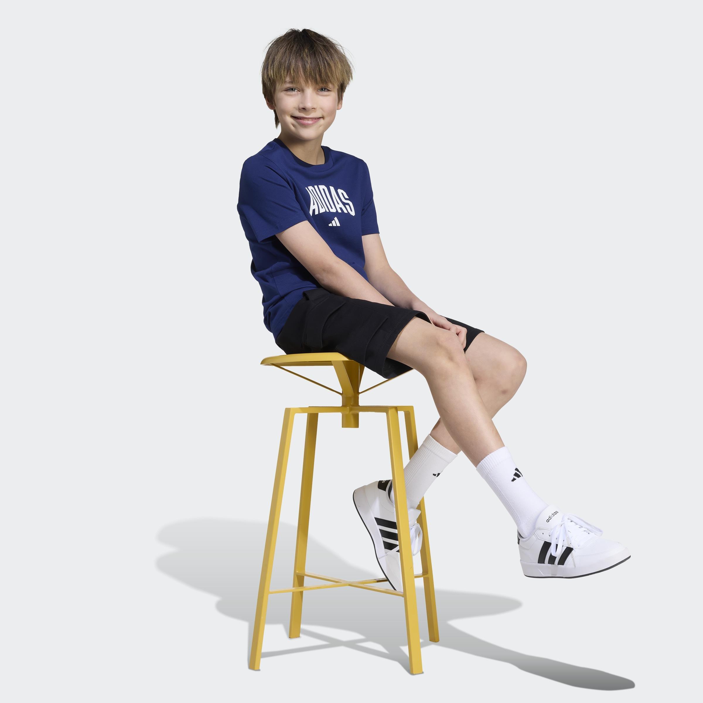 Kids Unisex Collegiate Graphic T-Shirt, Blue, A701_ONE, large image number 7