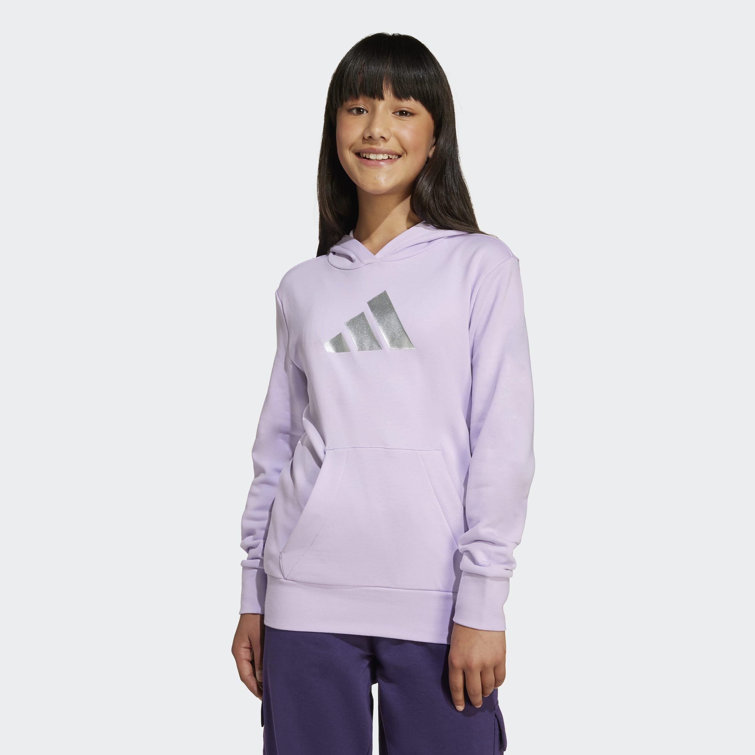 Kids Glam Graphic Hoodie, Purple, A701_ONE, large image number 5