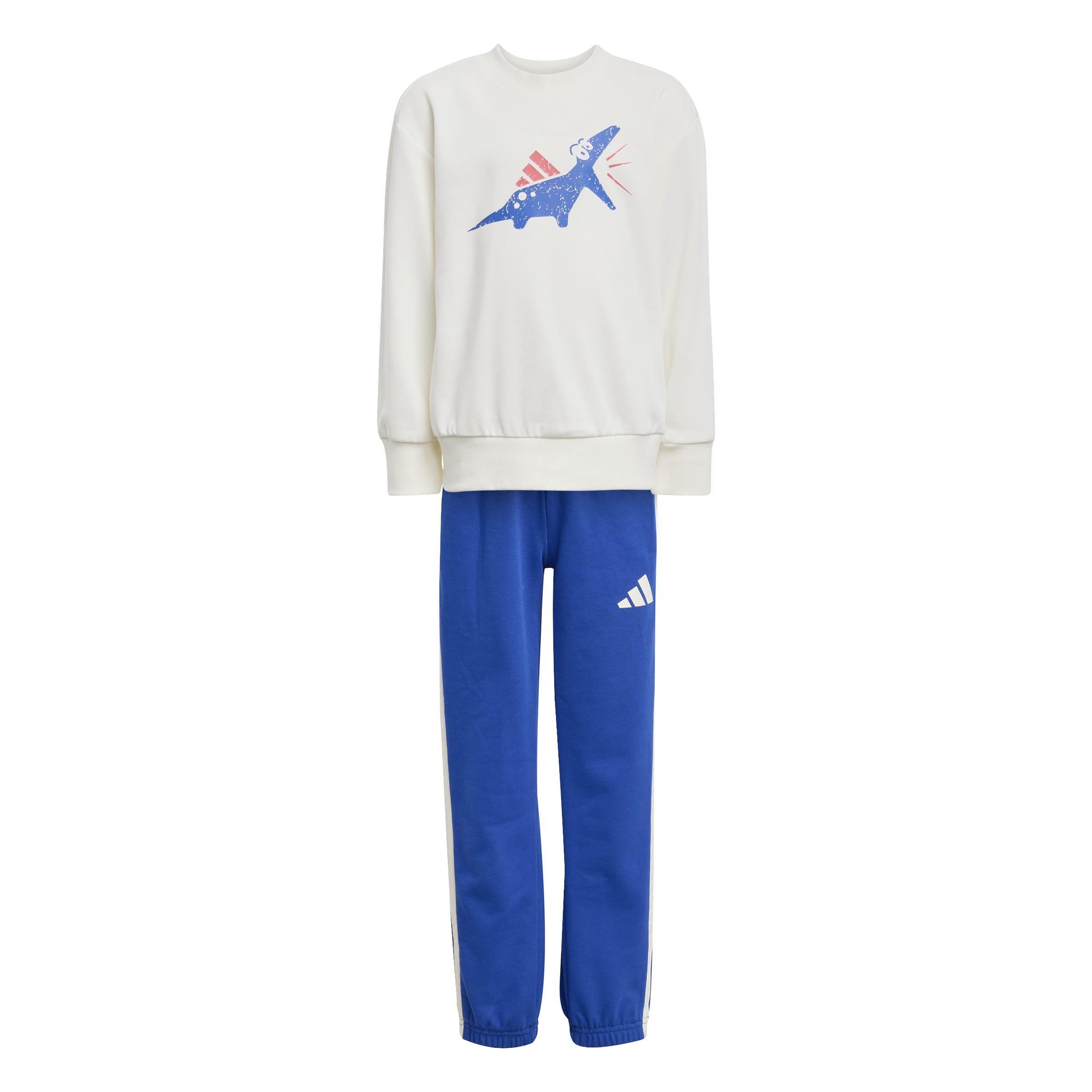 Kids Unisex Seasonal Essentials Adiraptor Fleece Jogger Set, White, , large image number 0