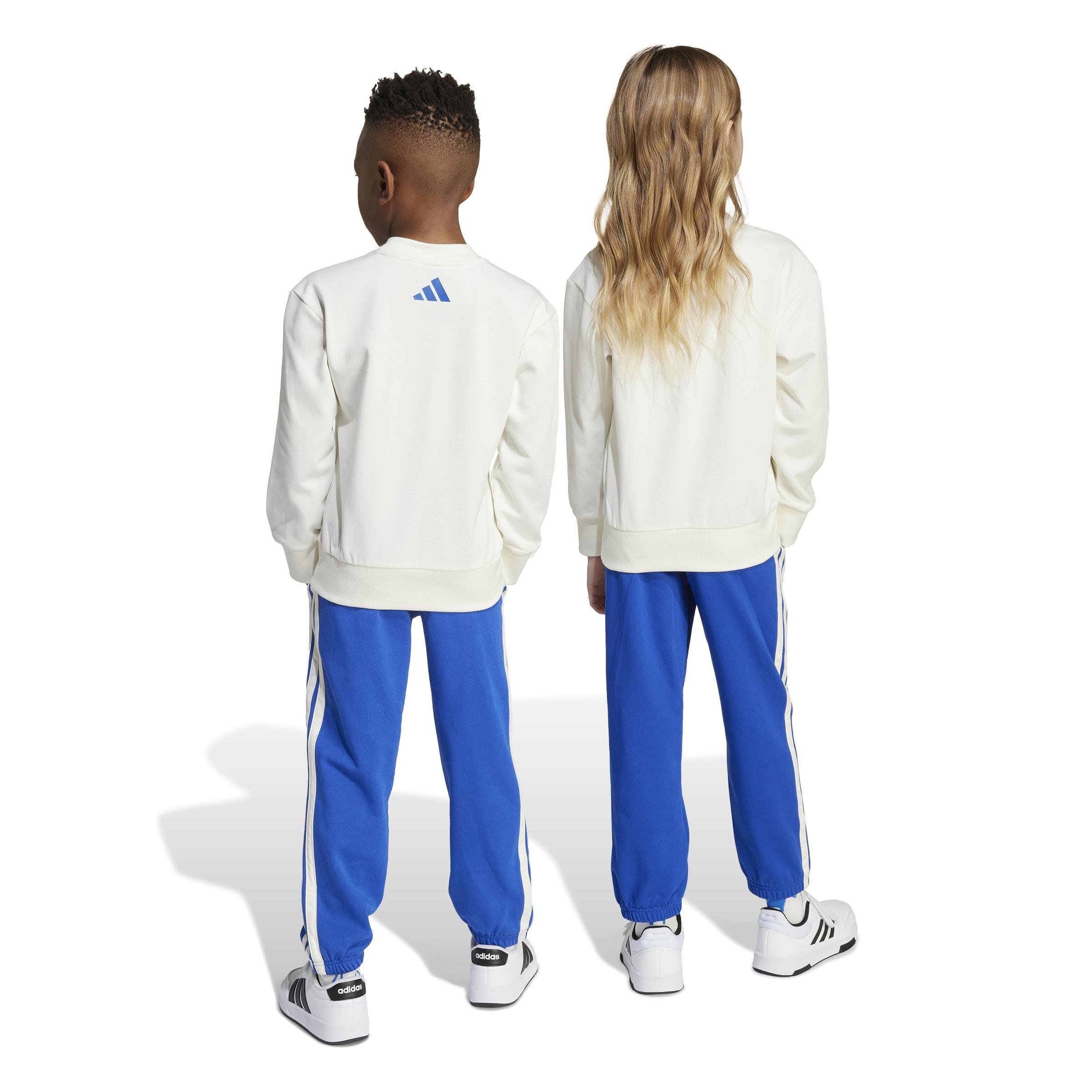 Kids Unisex Seasonal Essentials Adiraptor Fleece Jogger Set, White, , large image number 2