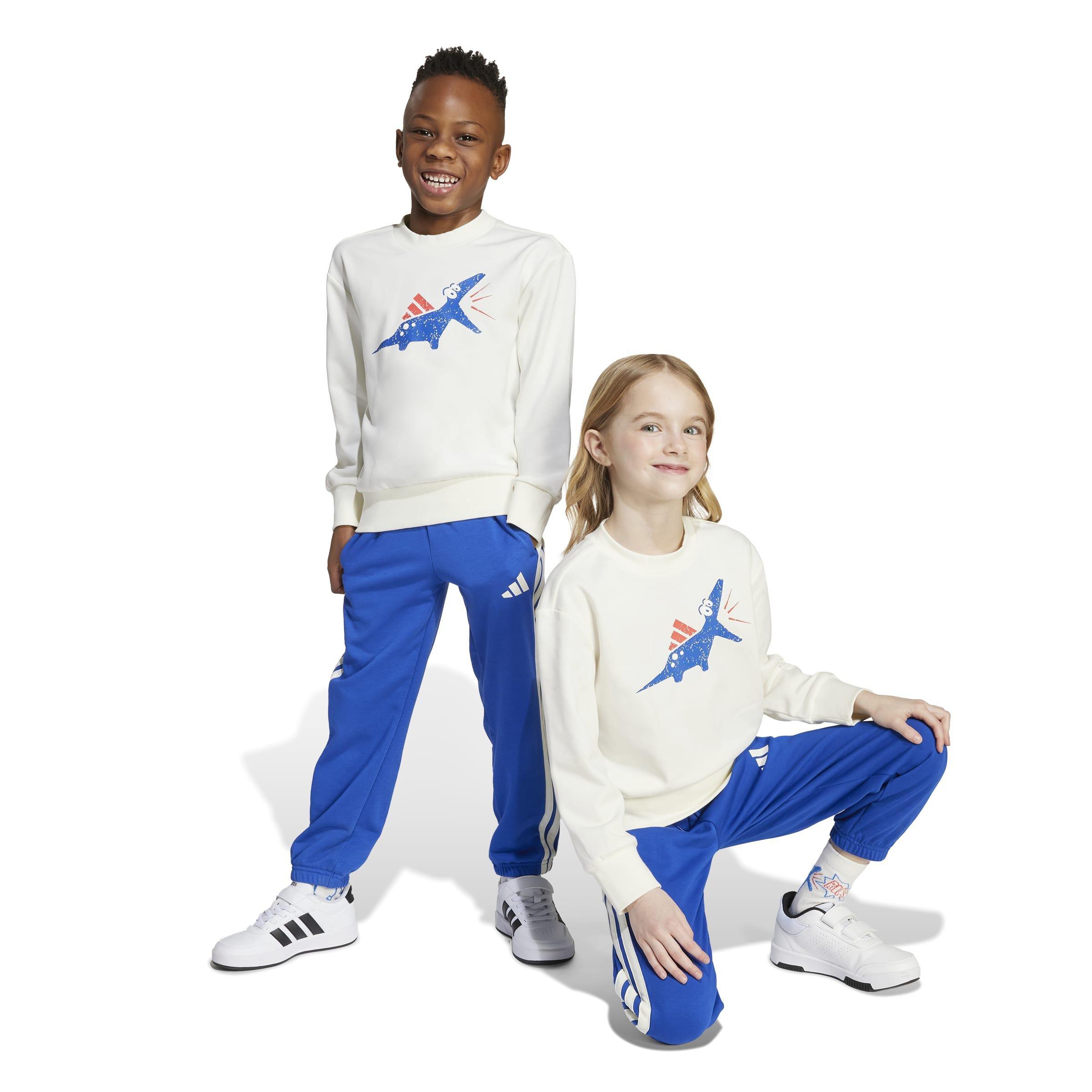 Kids Unisex Seasonal Essentials Adiraptor Fleece Jogger Set, White, , large image number 5