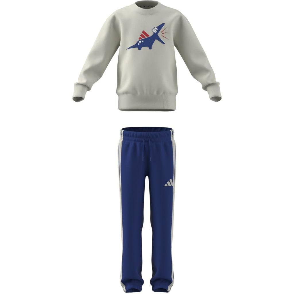 Kids Unisex Seasonal Essentials Adiraptor Fleece Jogger Set, White, , large image number 6
