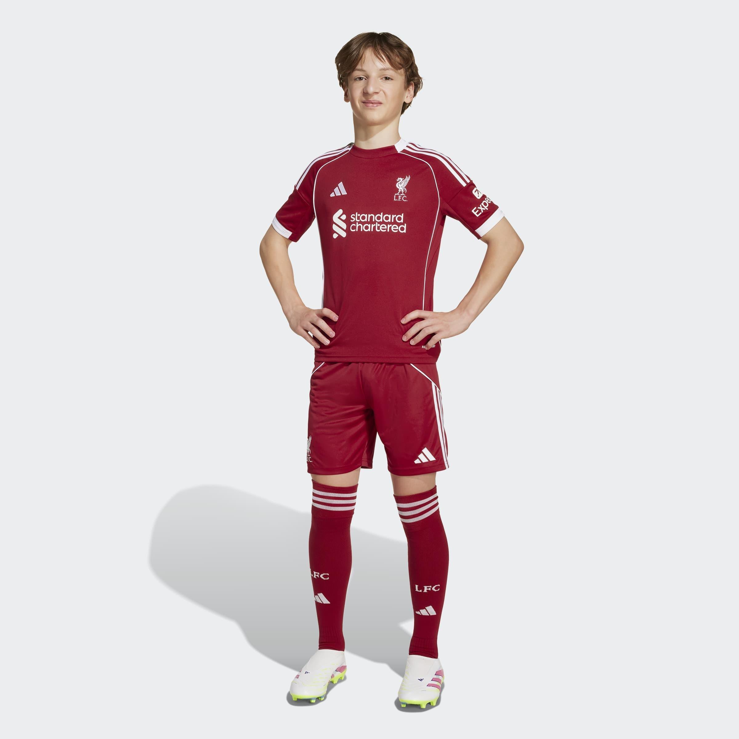 Kids Unisex Liverpool FC 25/26 Home Shorts, Red, A701_ONE, large image number 7